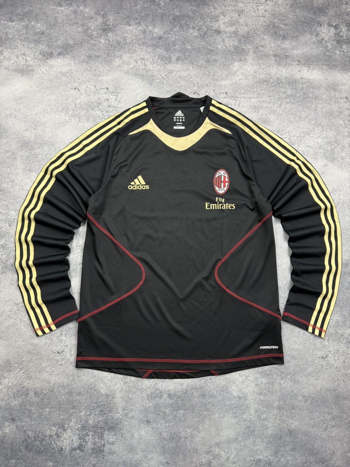 Adidas Vintage Adidas AC Milan Training Top Long Sleeve Jersey Size US L / EU 52-54 / 3 - 1 Thumbnail