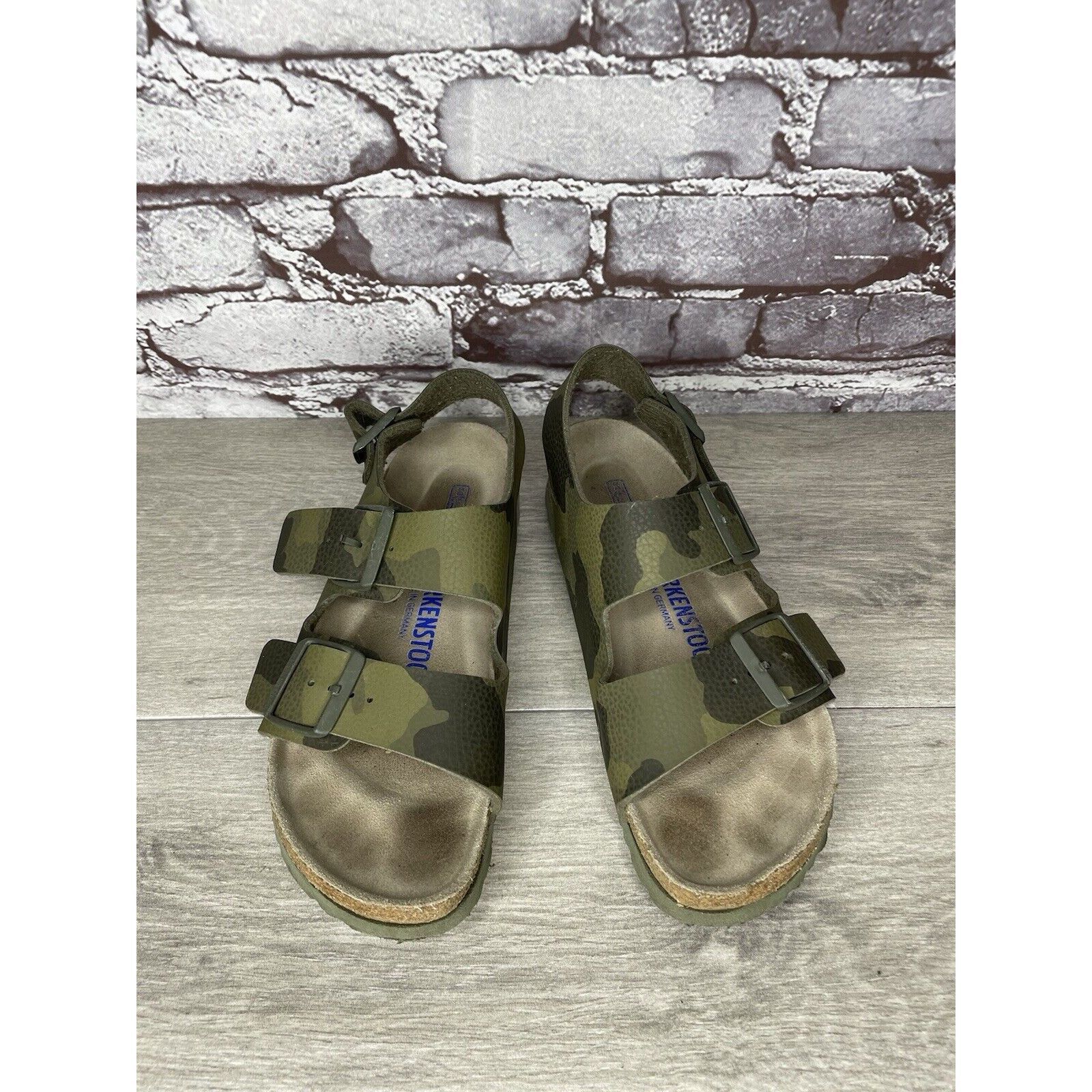 Birkenstock Birkenstock Milano Army Green Leather Ankle Strap Sandals Wo Size US 6.5 / IT 36.5 - 4 Thumbnail