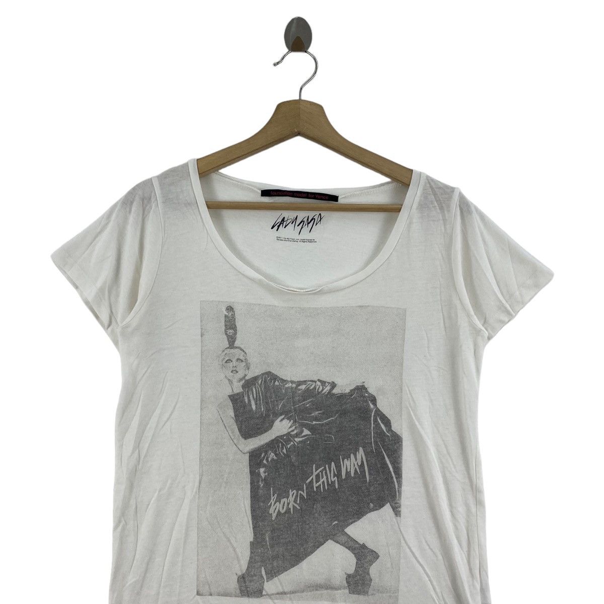 Vintage Vintage LADY GAGA Born This Way Album Print White Size S / US 4 / IT 40 - 2 Thumbnail