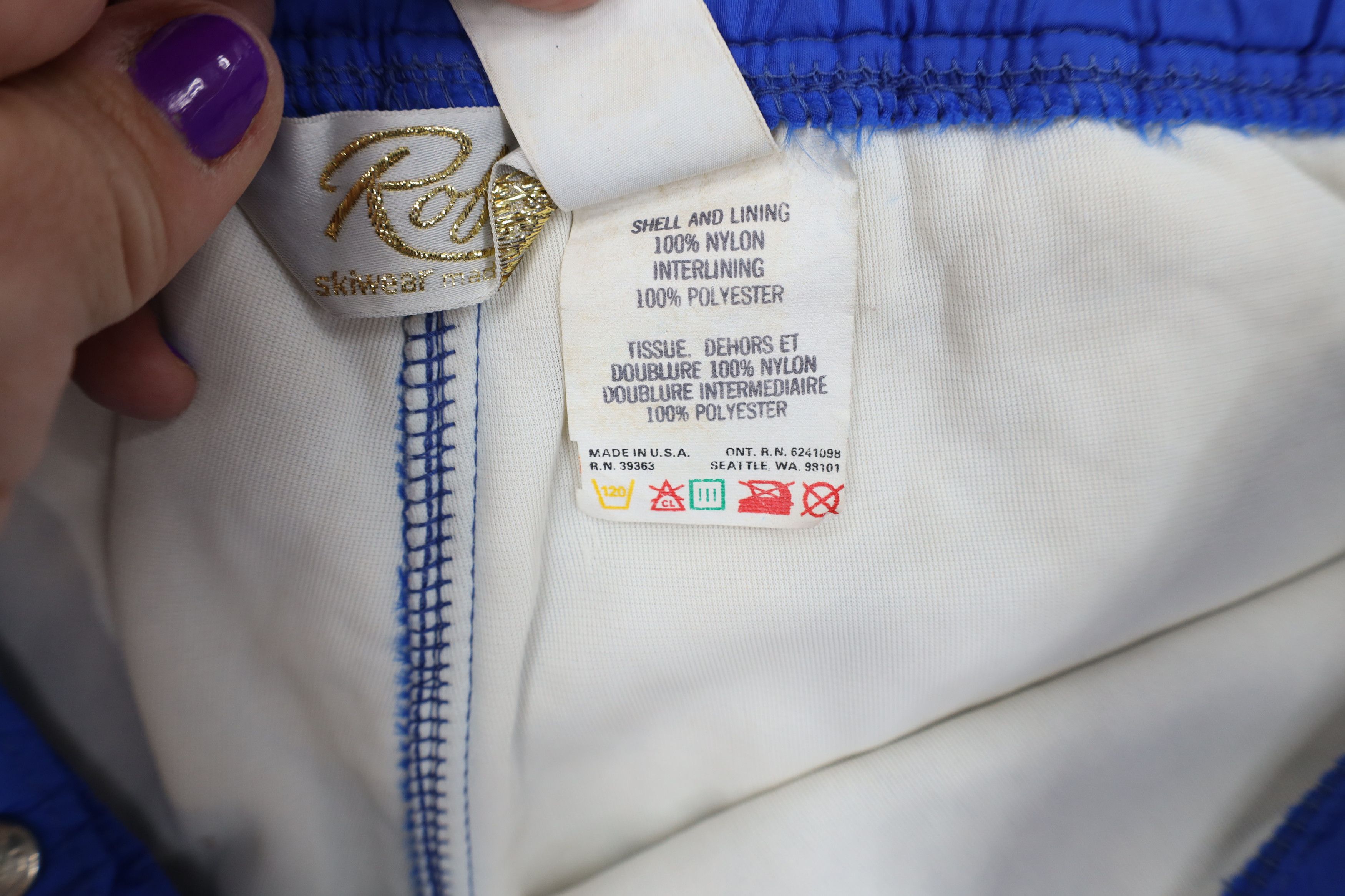 Vintage Vintage 70s Streetwear Lined Winter Snow Pants Blue USA Size US 34 / EU 50 - 11 Thumbnail