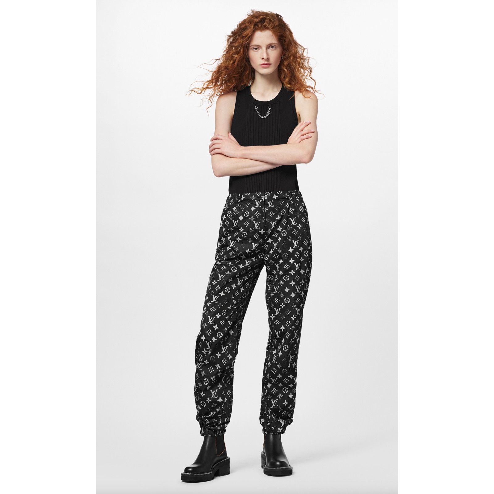 Louis Vuitton Louis Vuitton Stencil Effect Logo Jogging Jogger Pants 40 Size 27" / US 4 / IT 40 - 3 Thumbnail