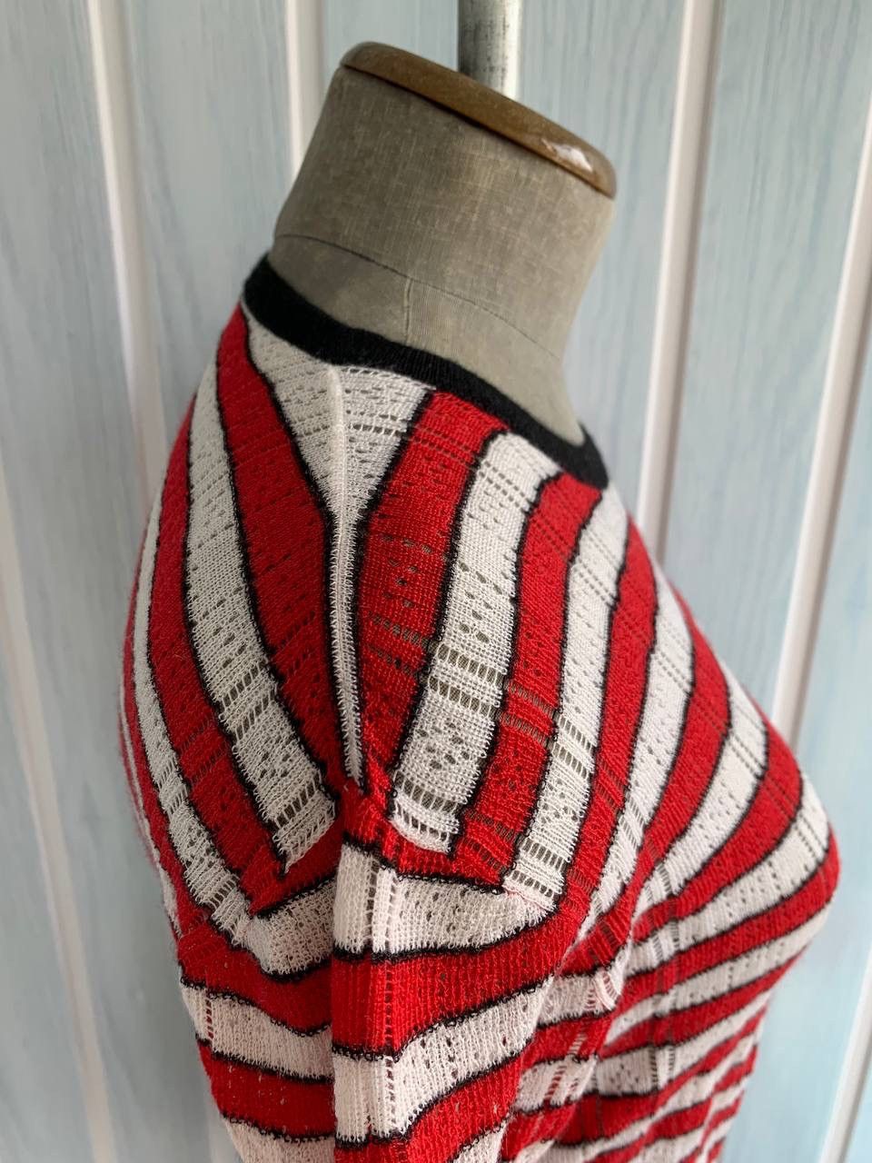 Miu Miu Miu Miu Multicolor Cashmere & Silk Knit Striped Mini Top Size S / US 4 / IT 40 - 10 Thumbnail