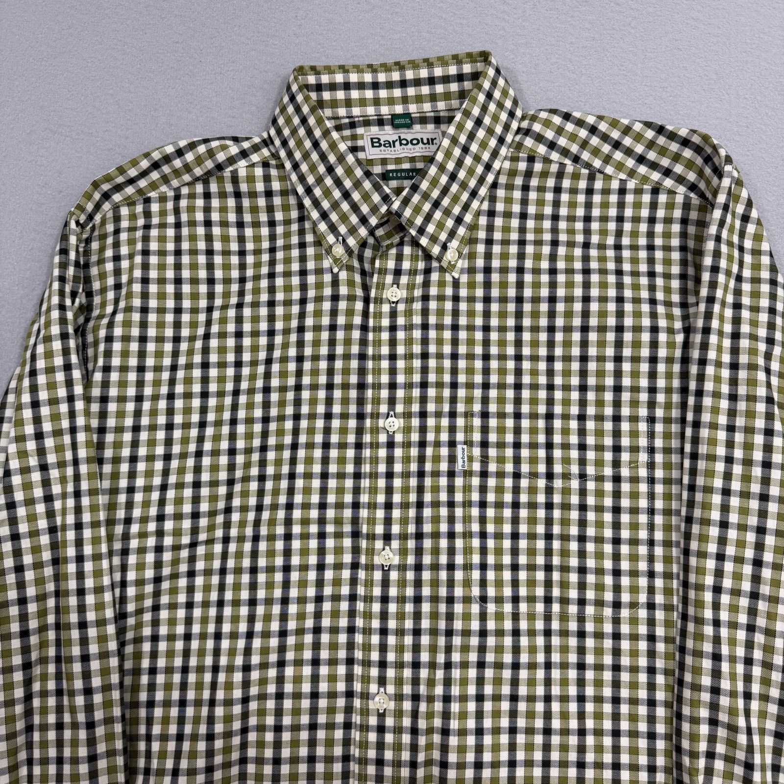 Barbour Barbour Button Down Shirt Medium Green Plaid Long Sleeve Size US M / EU 48-50 / 2 - 2 Thumbnail