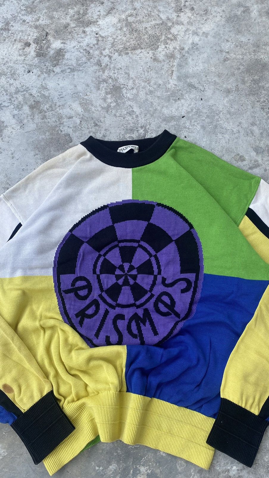 Designer × Vintage Pia Sports Ugly Knit Sweater 80s Size US L / EU 52-54 / 3 - 6 Thumbnail