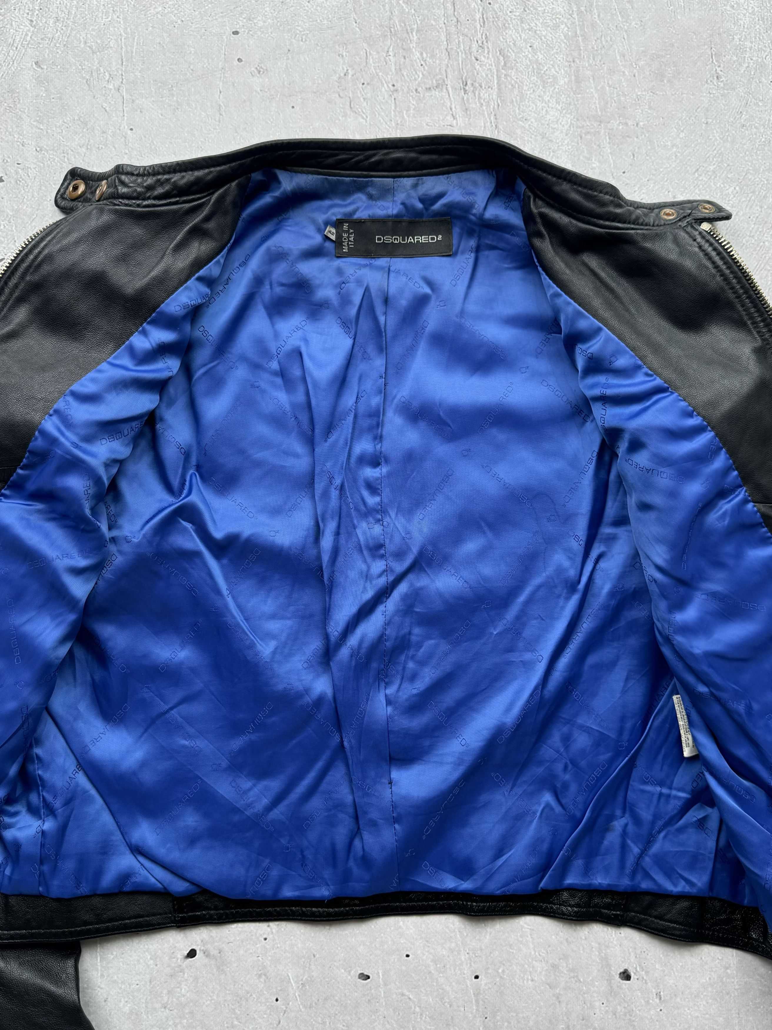 Dsquared2 × Genuine Leather × Vintage Dsquared2 Multi Zipped Lamb Leather Bomber Jacket Size M / US 6-8 / IT 42-44 - 8 Thumbnail