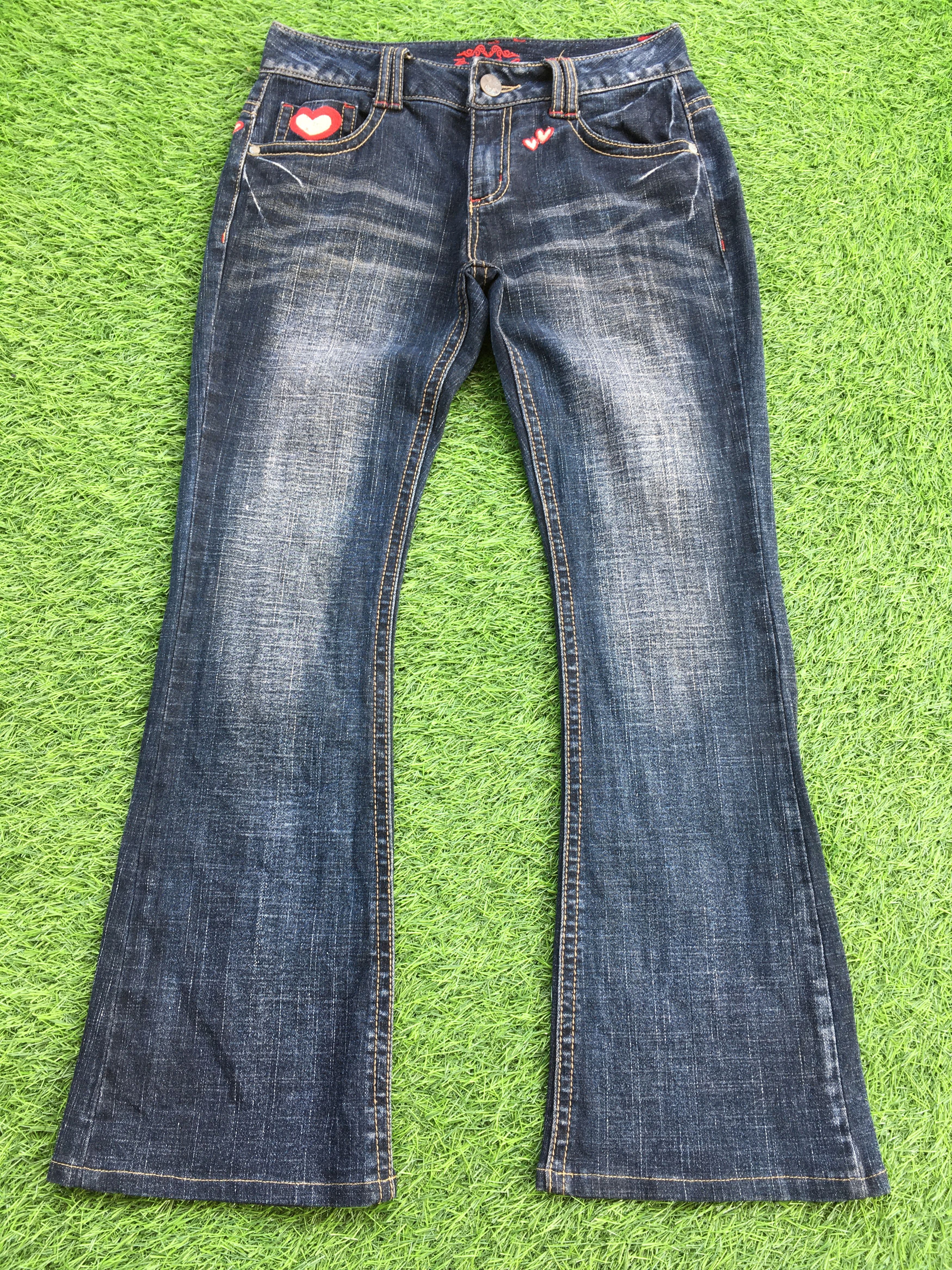 Japanese Brand Love Low Rise Kick Flare Bootcut Jeans D-1200 Size 25" / US 0 / IT 36 - 4 Thumbnail