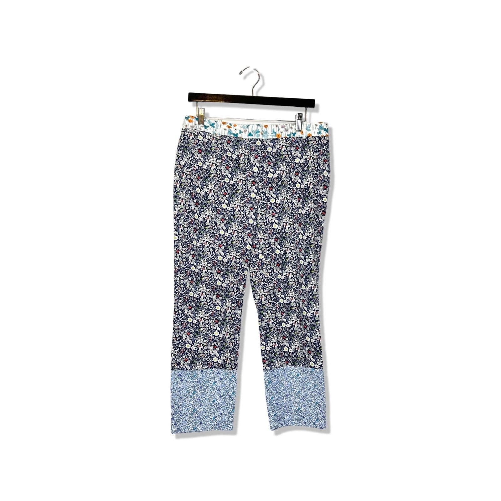 J.Crew Liberty Art Fabric for J. Crew Floral Cotton Pants, Size 6 Size 28" / US 6 / IT 42 - 1 Thumbnail