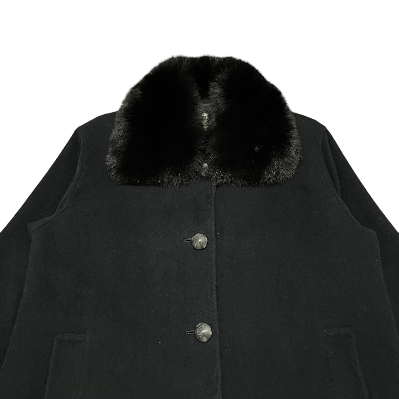 Pierre Balmain Vintage Pierre Balmain Paris Fox Fur Wool Coat Size US M / EU 48-50 / 2 - 2 Thumbnail