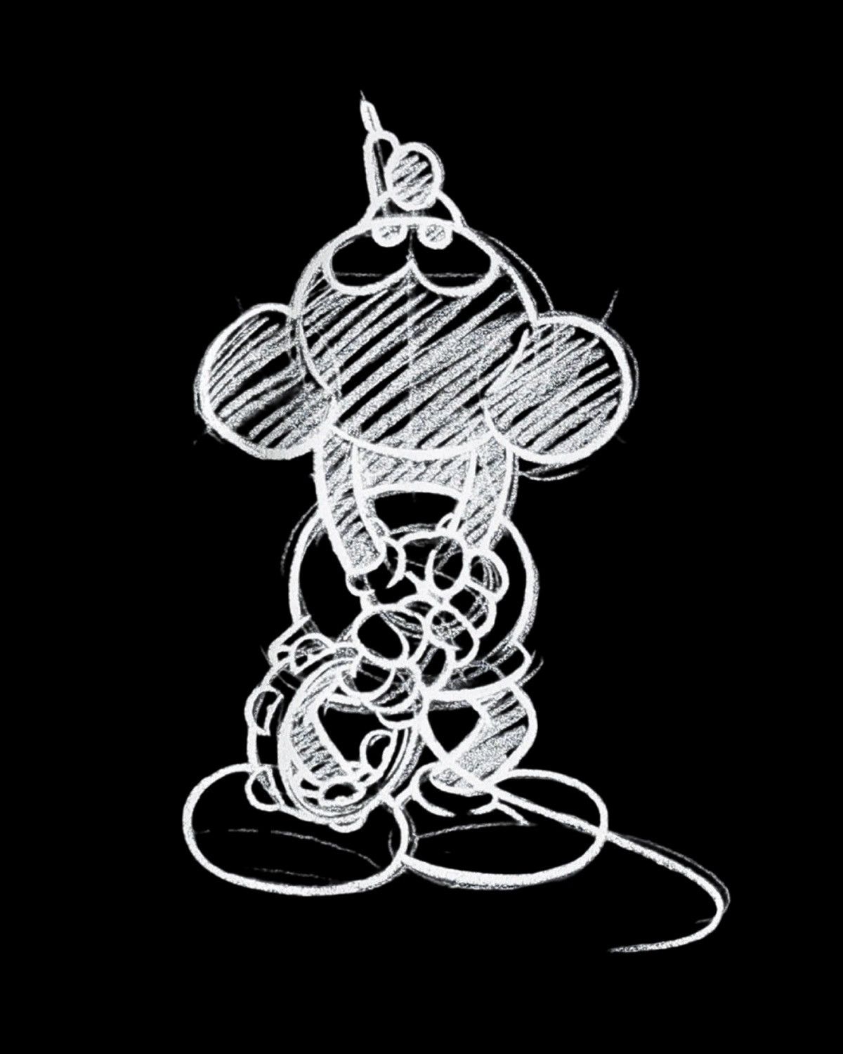 Number (N)ine Mickey Sketch Drawing Tee size 3 Size US L / EU 52-54 / 3 - 7 Thumbnail