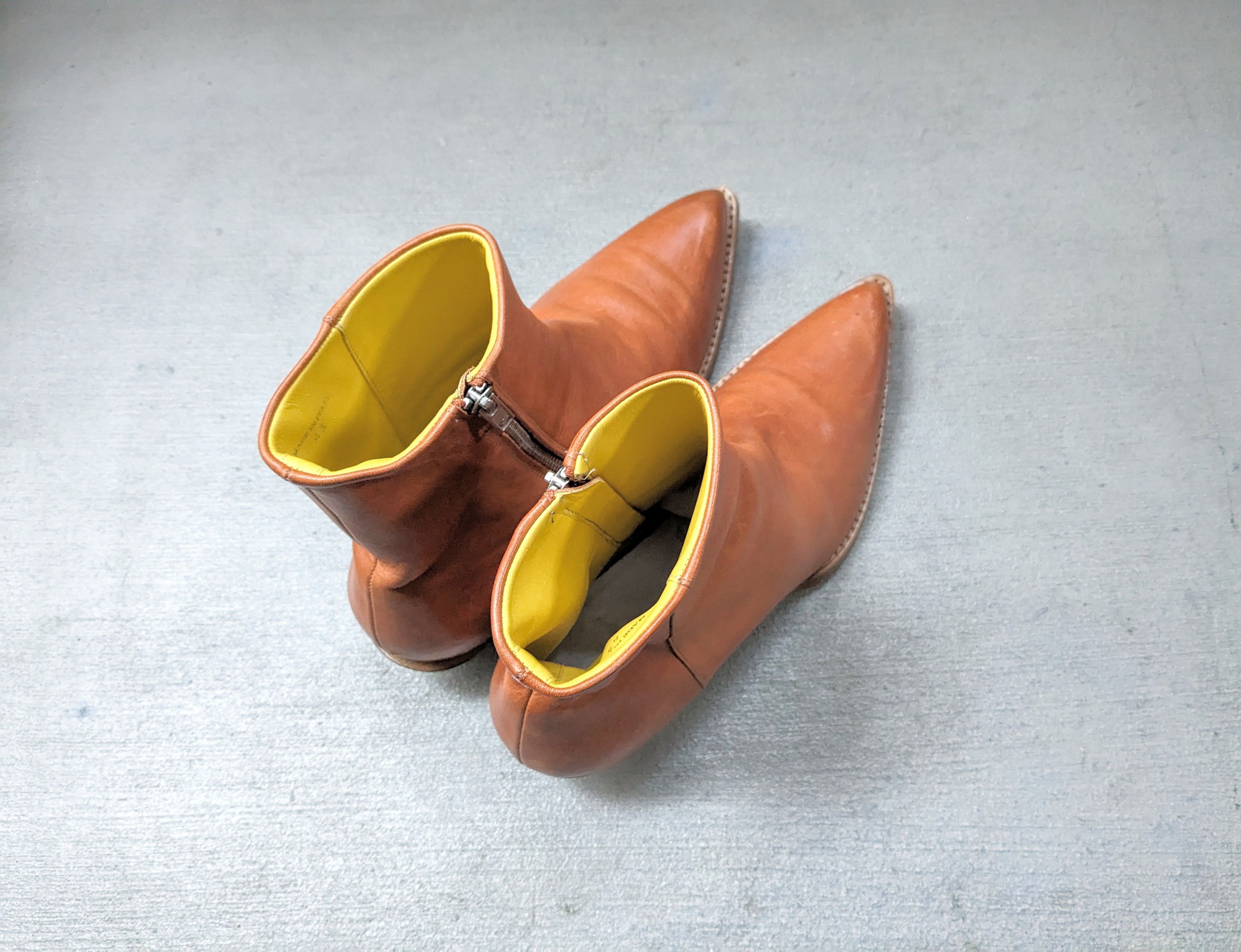 Maison Margiela Maison Margiela Side Zip Boots Brown 10 43 Leather Tan Size US 10 / EU 43 - 14 Thumbnail