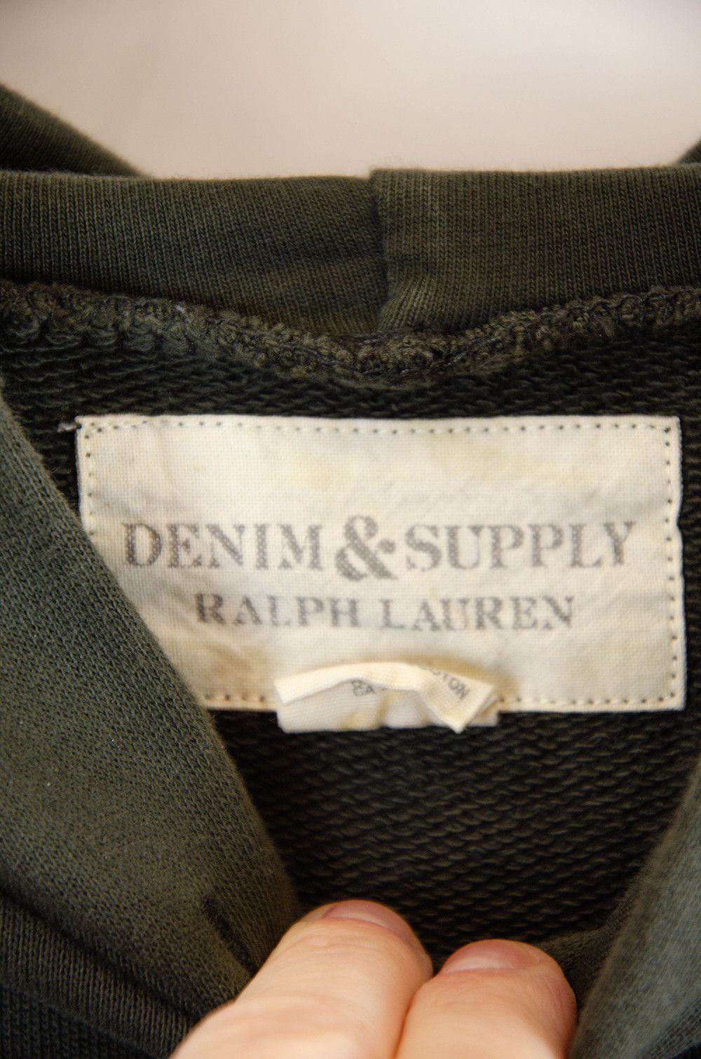 Denim & Supply Ralph Lauren Denim & Supply RL Flag Patch Hoodie – Army Green – L Size US L / EU 52-54 / 3 - 8 Thumbnail