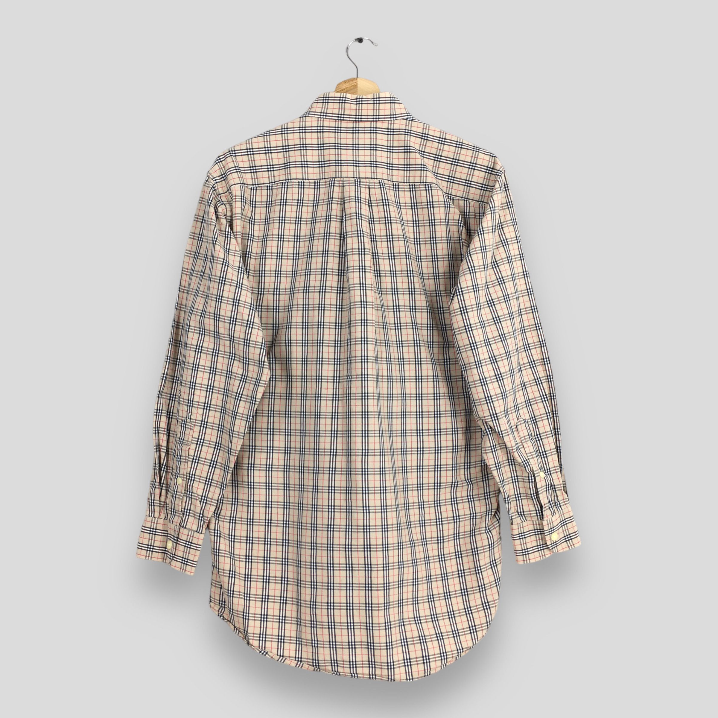 Burberry × Vintage Vintage Burberrys Nova Check Brown Tartan Oxfords Shirt M Size US M / EU 48-50 / 2 - 6 Thumbnail