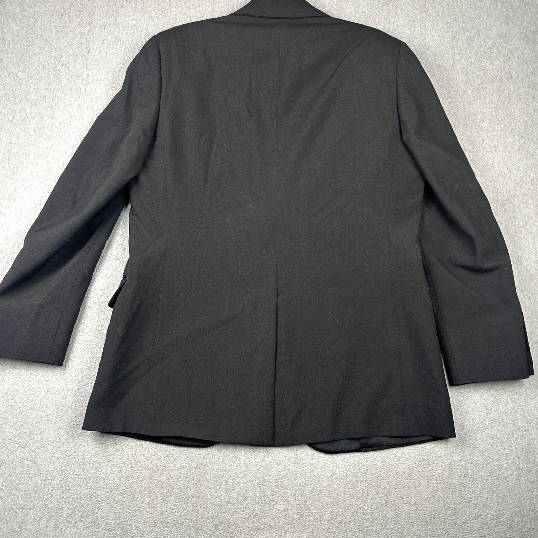 Vintage Tuxedo Shirt Mens 41R 38x26 Black One Button Notch Lapel 2 Piece Formal Wedding Shirt? Size 42R - 7 Thumbnail