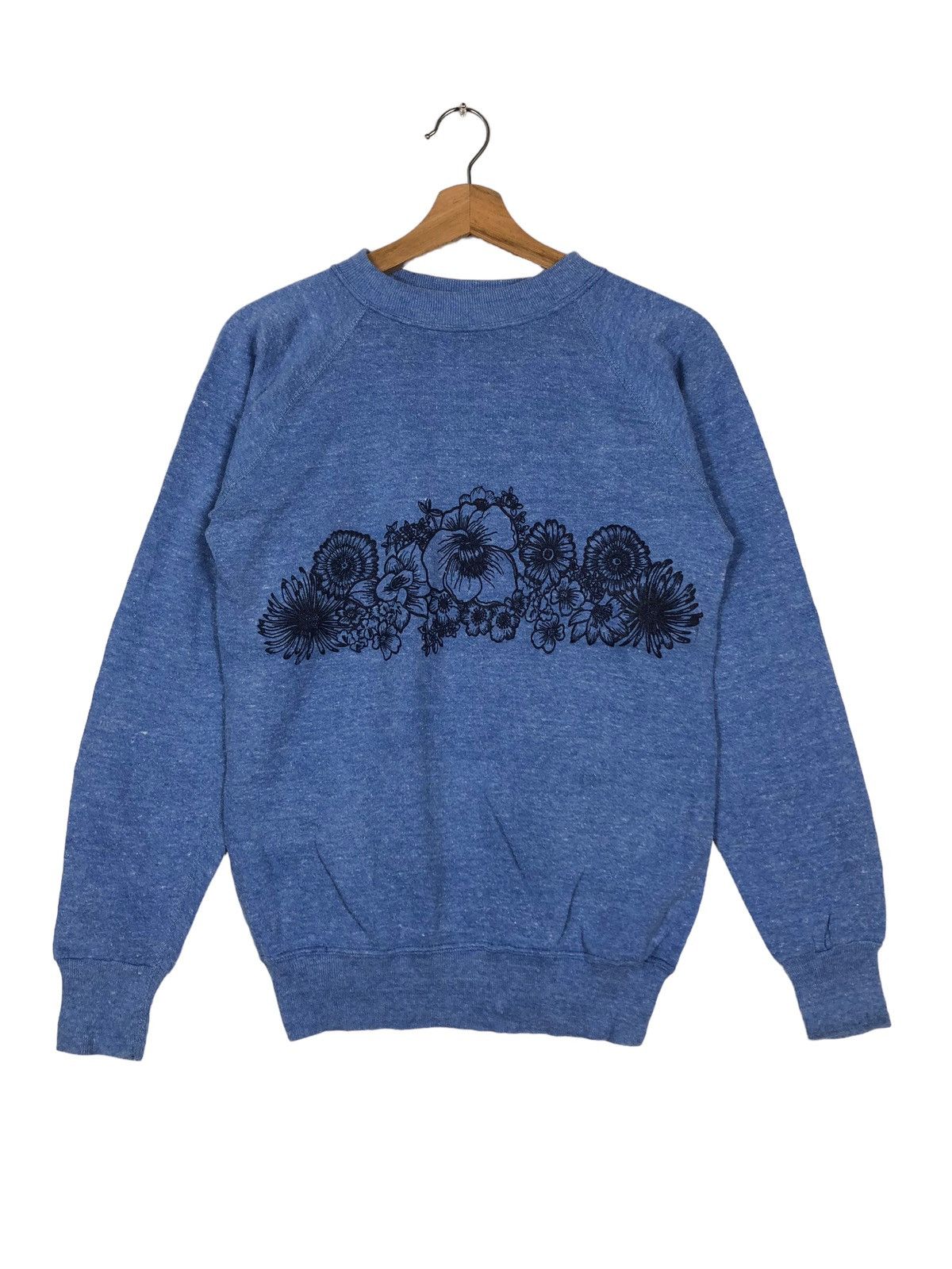 Japanese Brand 🔥90’s Vintage Sweatshirt Floral Flower Big Logo Size US M / EU 48-50 / 2 - 1 Thumbnail