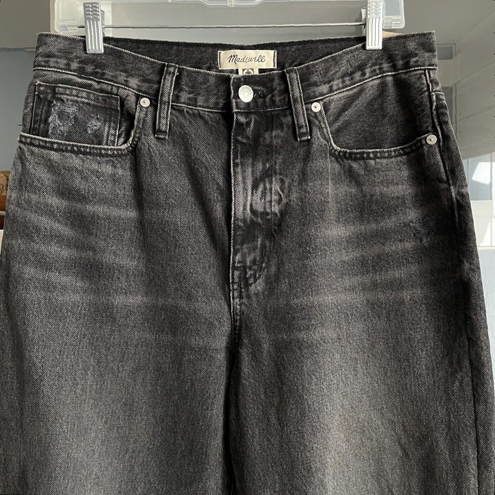 Madewell Madewell Baggy Straight Jeans Cavell Wash Ripped Edition Size 28 Size 28" / US 6 / IT 42 - 3 Thumbnail