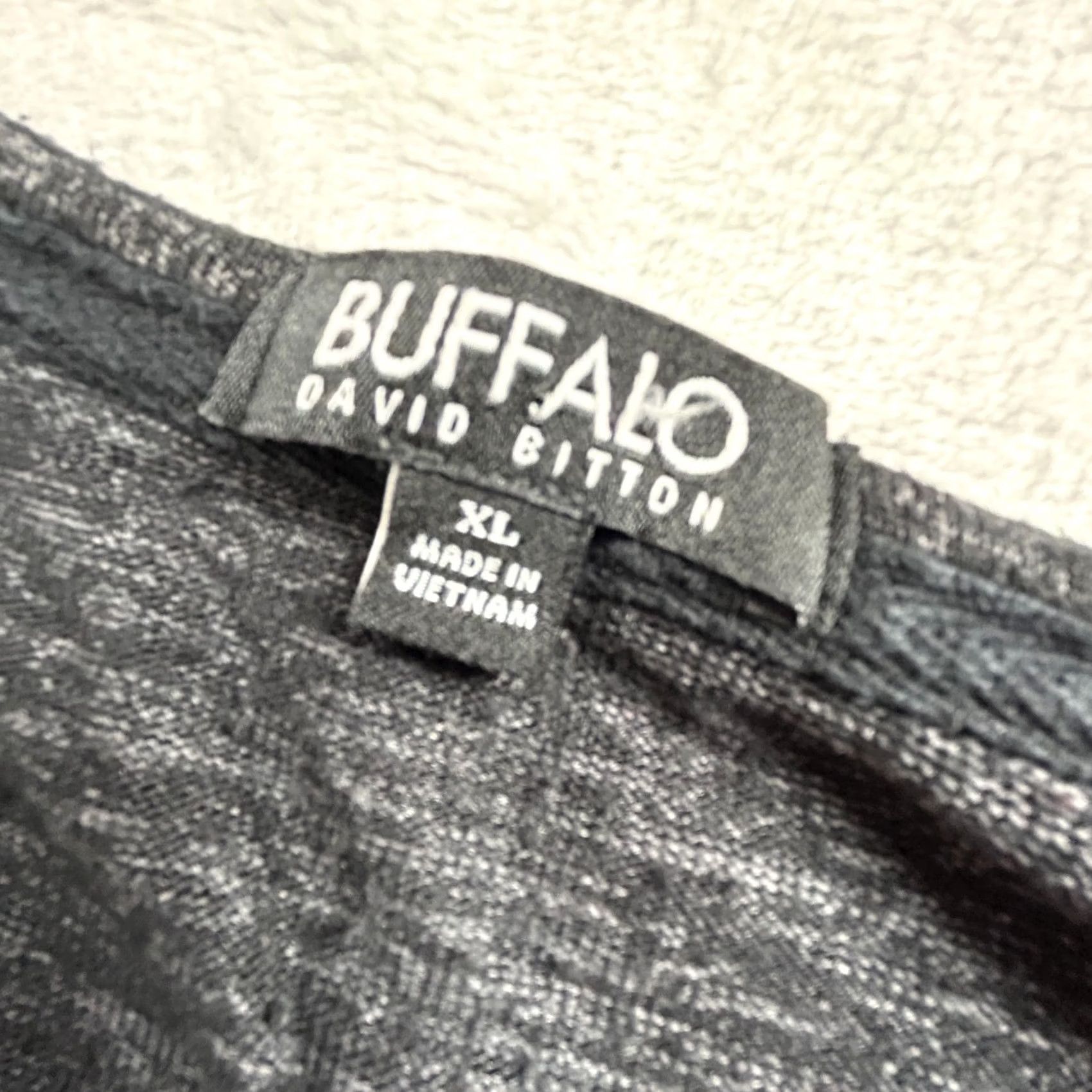 Buffalo David Bitton Buffalo David Bitton Women Black XL Long Sleeve Shirt Viscose Stretch Round Neck Size XL / US 12-14 / IT 48-50 - 3 Thumbnail