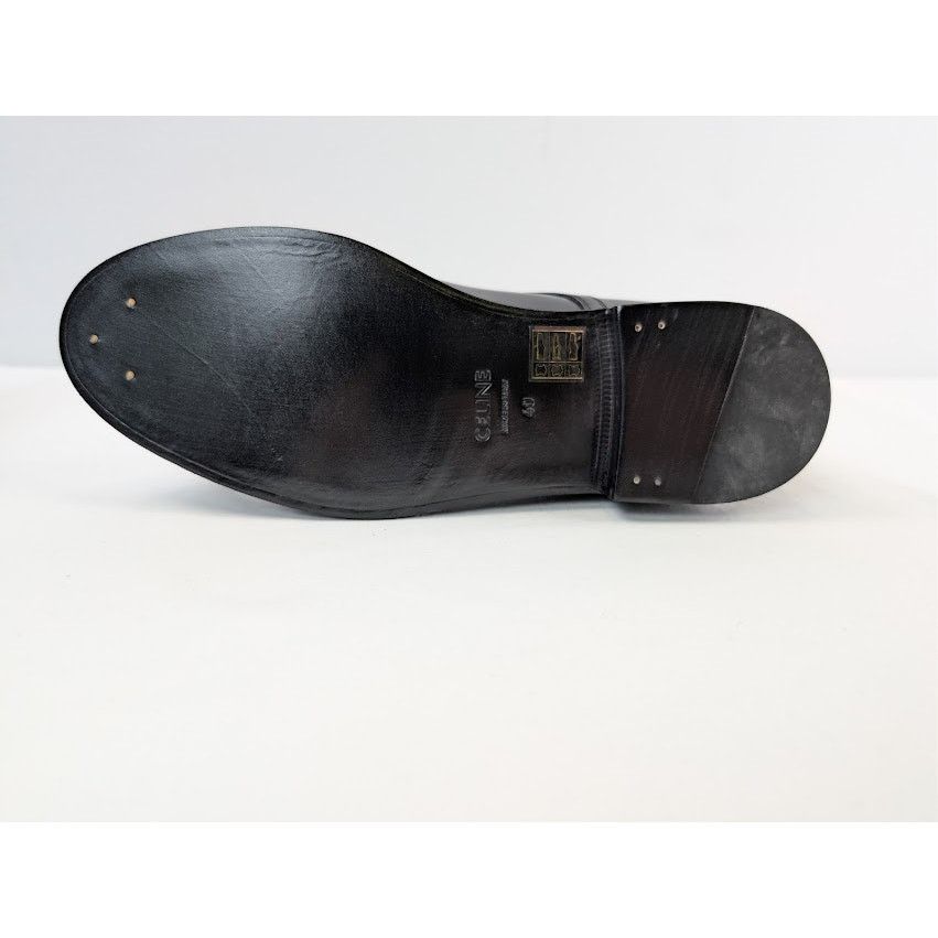Celine o1rshd1 Leather Mid Top Shiny Classic Army Boots in Black Size US 7 / EU 40 - 12 Thumbnail