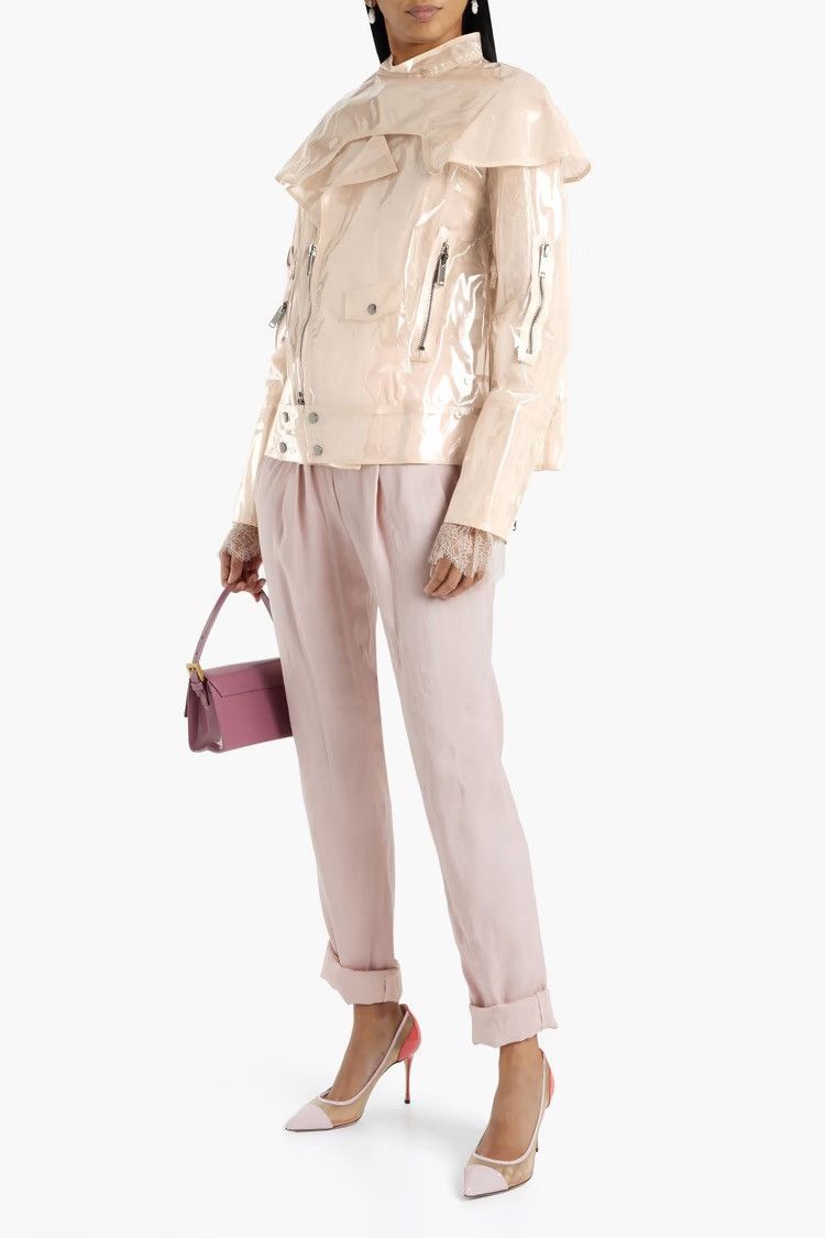 Valentino VALENTINO GARAVANI Zip-detailed vinyl Jacket Blush IT 42 Size M / US 6-8 / IT 42-44 - 2 Thumbnail