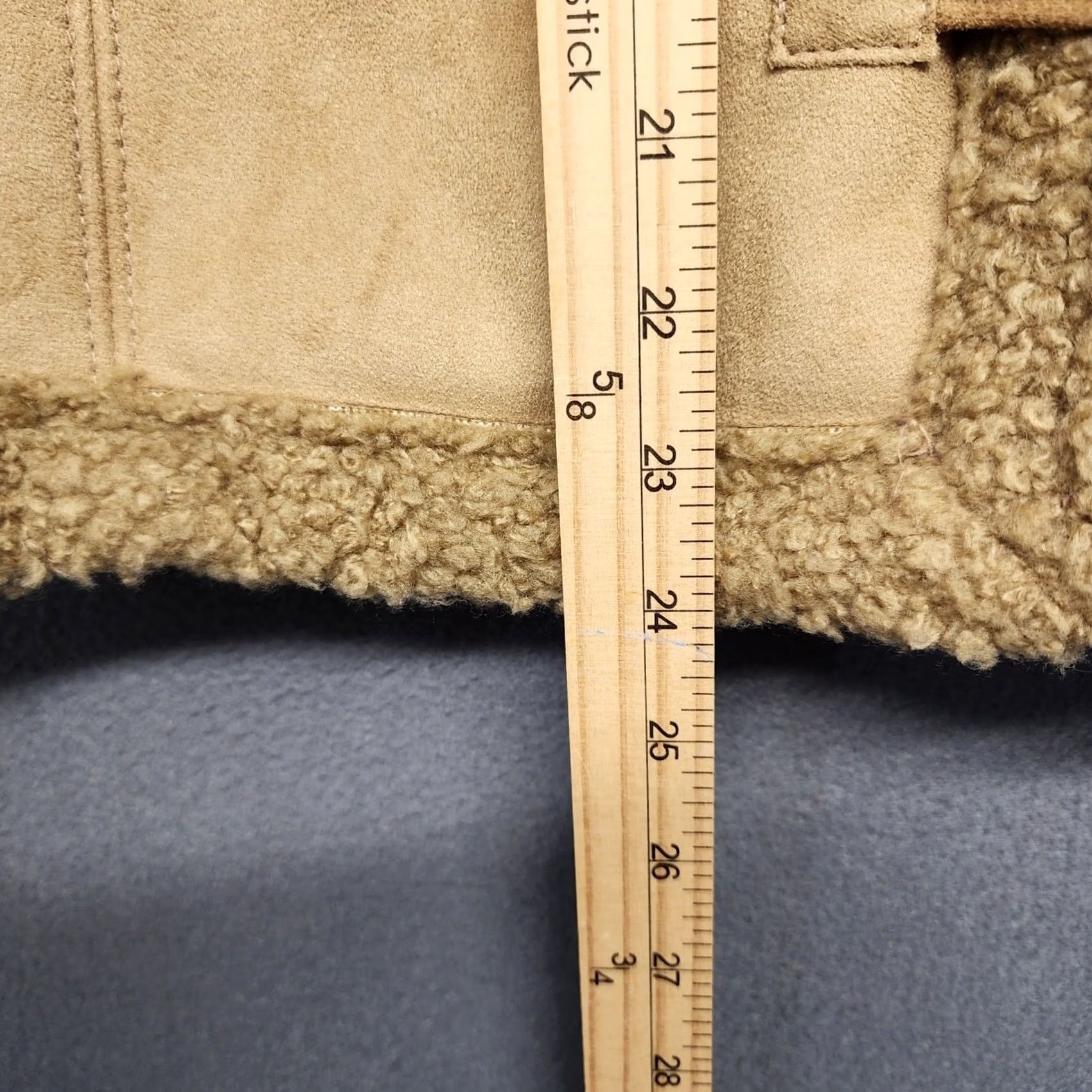 Charter Club Charter Club Vest Womens Large Tan Sherpa Lined Faux Suede Western Boho Toggle Size L / US 10 / IT 46 - 7 Thumbnail