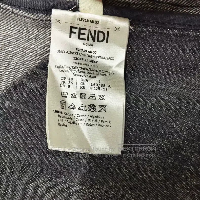 Fendi Fendi Washed Distressed Double Ribbon Denim Jacket Size XS / US 0-2 / IT 36-38 - 4 Thumbnail