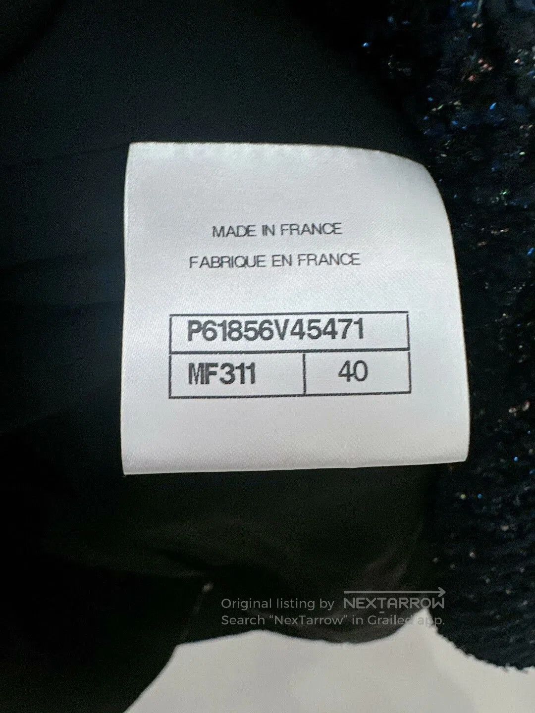 Chanel CHANEL Blue Tweed Jacket Size 40. Size US M / EU 48-50 / 2 - 6 Thumbnail