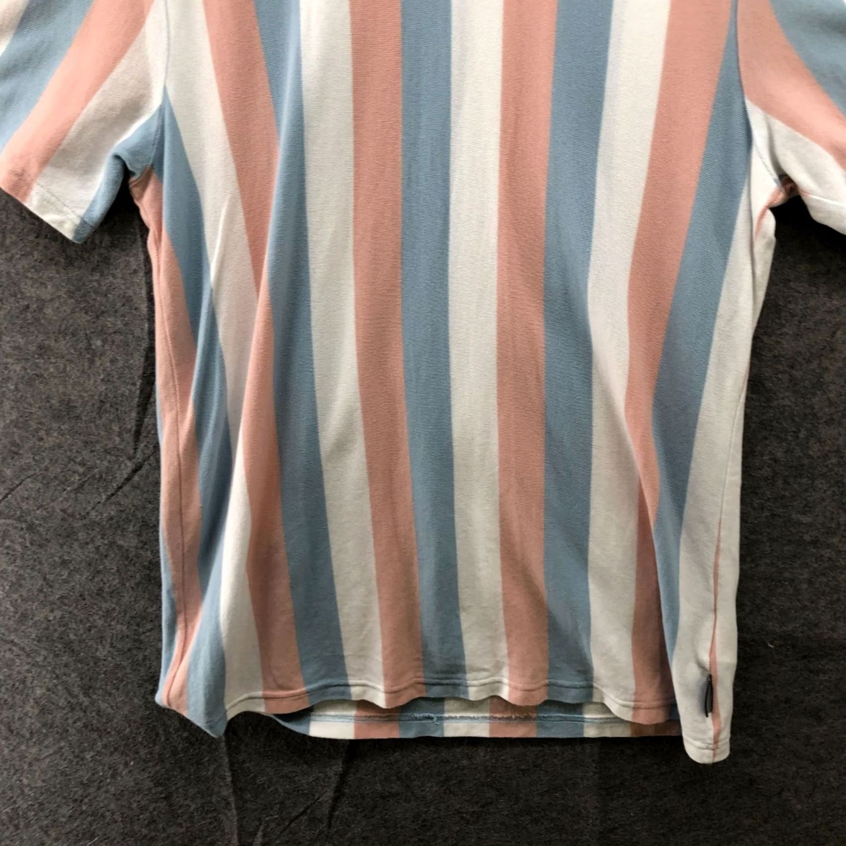 Guess VINTAGE GUESS Knit T Shirt Mens XL Cotton Crewneck Short Sleeve Striped Peach Blue Long Size US XL / EU 56 / 4 - 4 Thumbnail