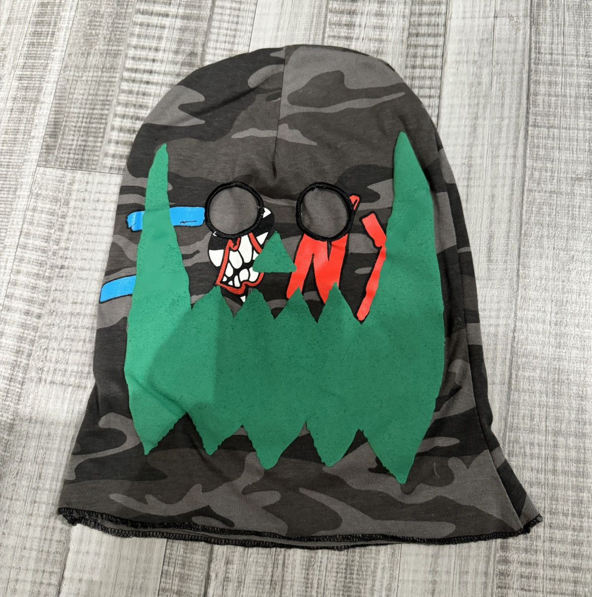 image of Asspizza X Matty Boy Chrome Hearts Ski Mask in Grey, Men's