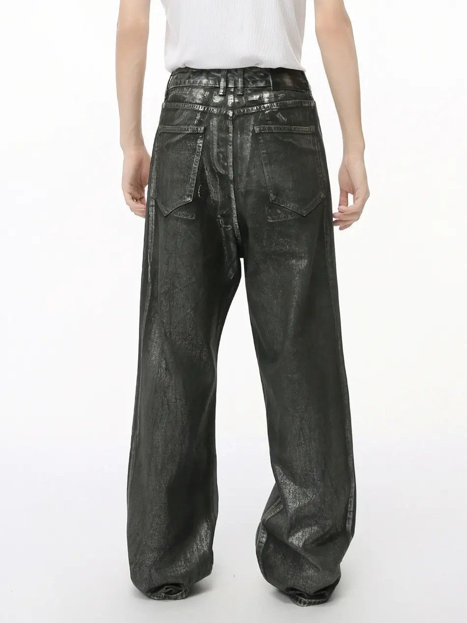 Japanese Brand Retro loose straight leg wide leg jeans Size US 32 / EU 48 - 5 Thumbnail