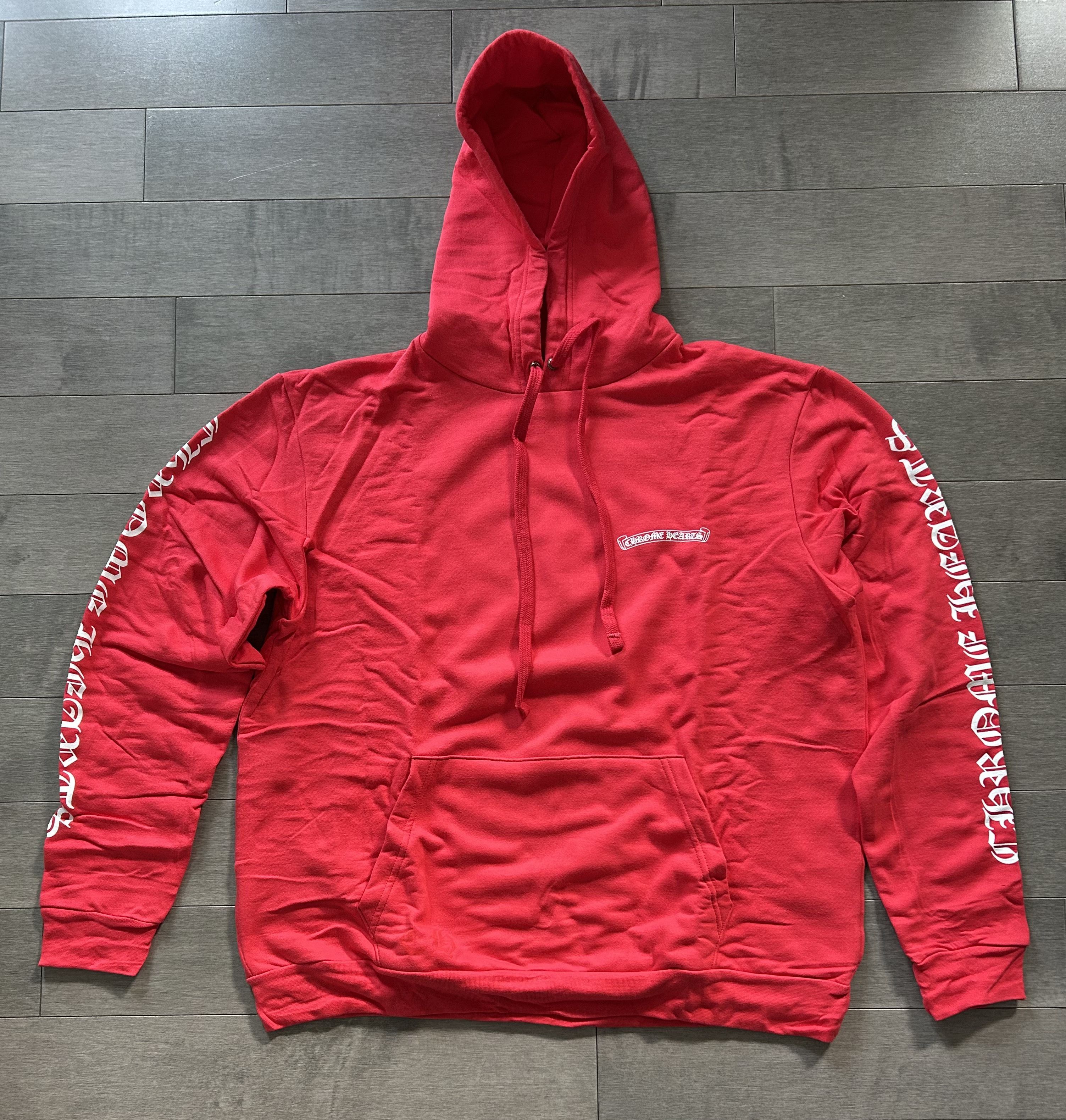 Chrome Hearts Chrome Hearts Red Stencil Web Hoodie Red Size US L / EU 52-54 / 3 - 1 Thumbnail