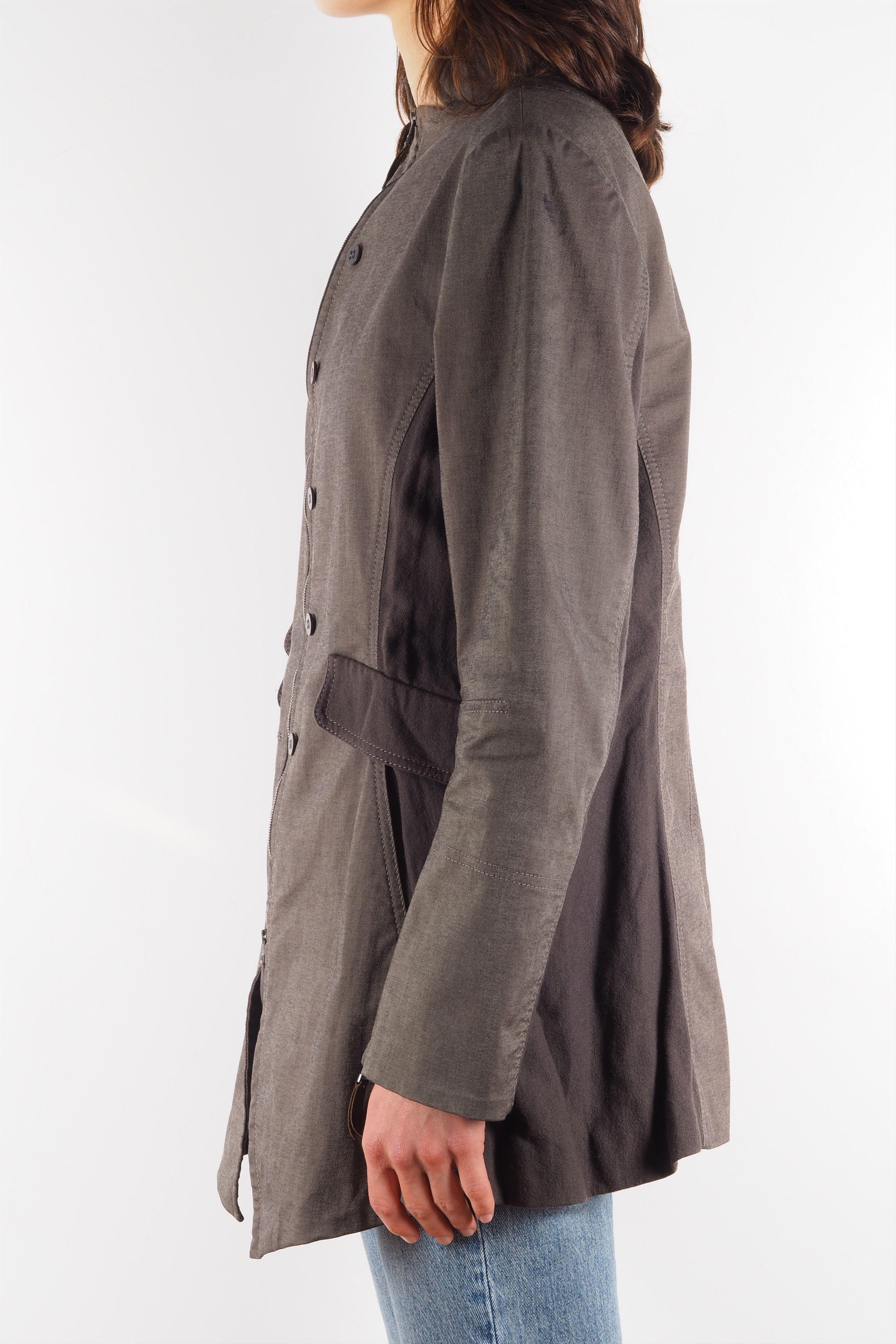 Annette Gortz Annette Gortz Dark Beige Cotton Zip Buttons Jacket Size M / US 6-8 / IT 42-44 - 3 Thumbnail