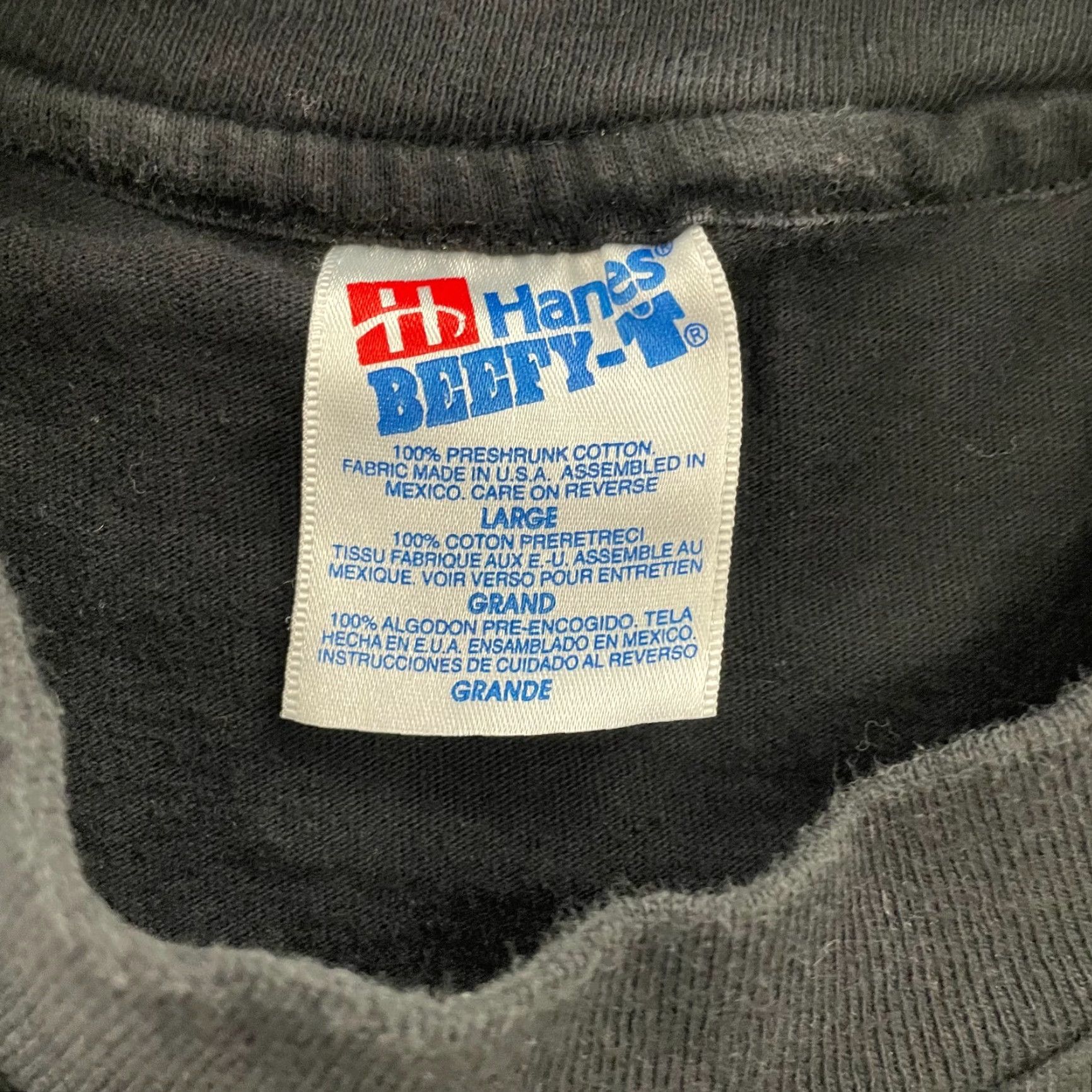 Hanes VINTAGE Hanes Beefy-T Washington DC Library Of Congress Graphic Print T-Shirt Adult Large Black USA Mens Size US L / EU 52-54 / 3 - 7 Thumbnail