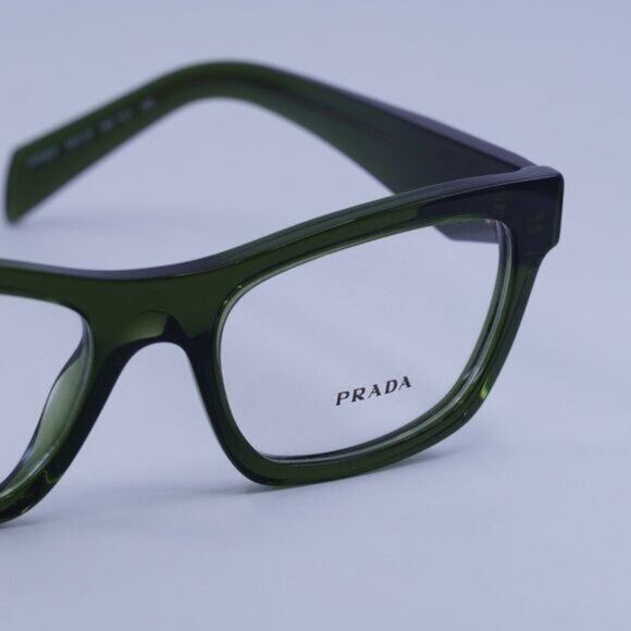 Prada Prada PRB01V 19Z1O1 Eyeglasses Transparent Bottle Green 54mm Size ONE SIZE - 5 Thumbnail