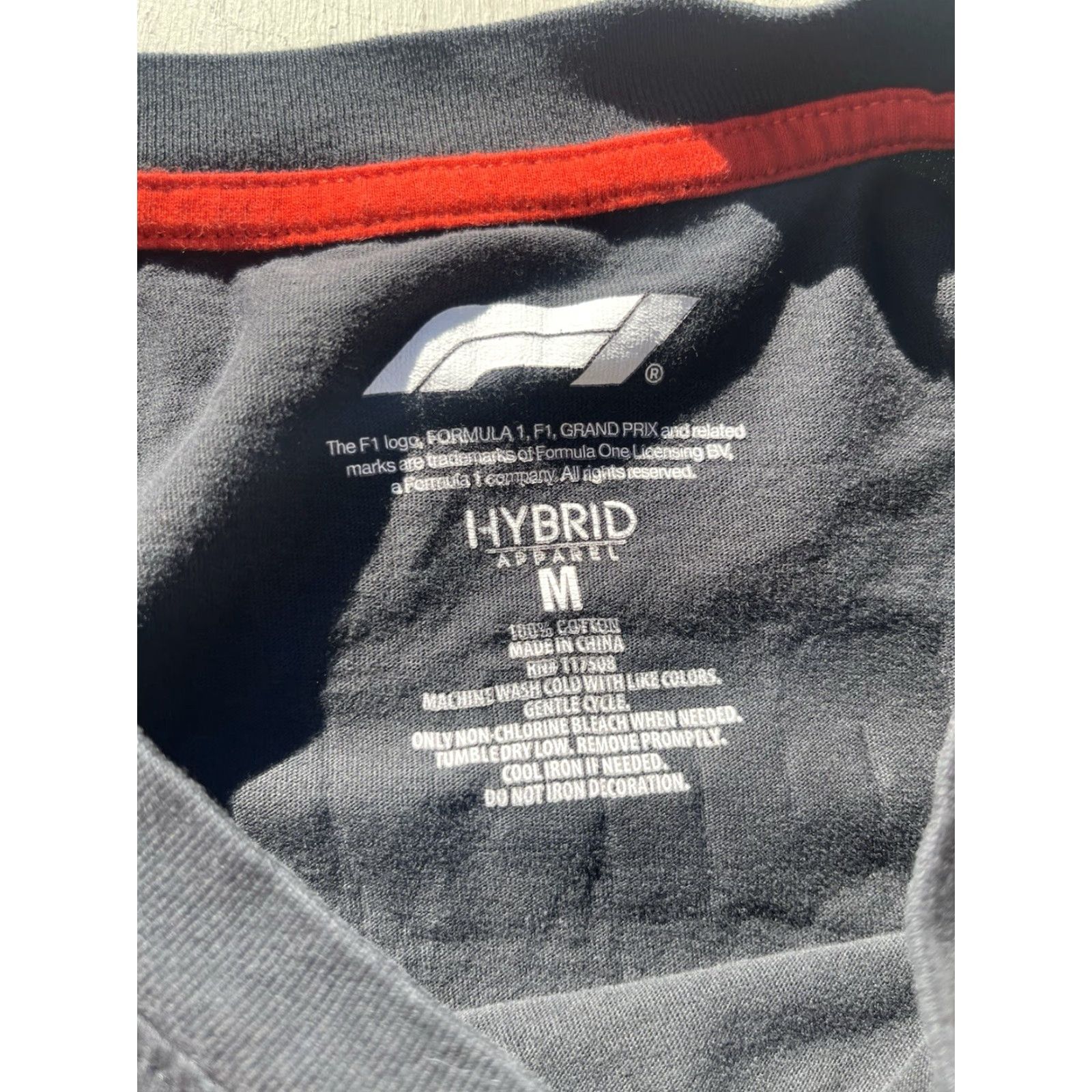 Vintage F1 T-Shirt Men’s Black Spell-Out Racing Speed Grand Prix- F1 Racing - Shirt - Adult Medium - Black - 100% Cotton Size US M / EU 48-50 / 2 - 4 Thumbnail