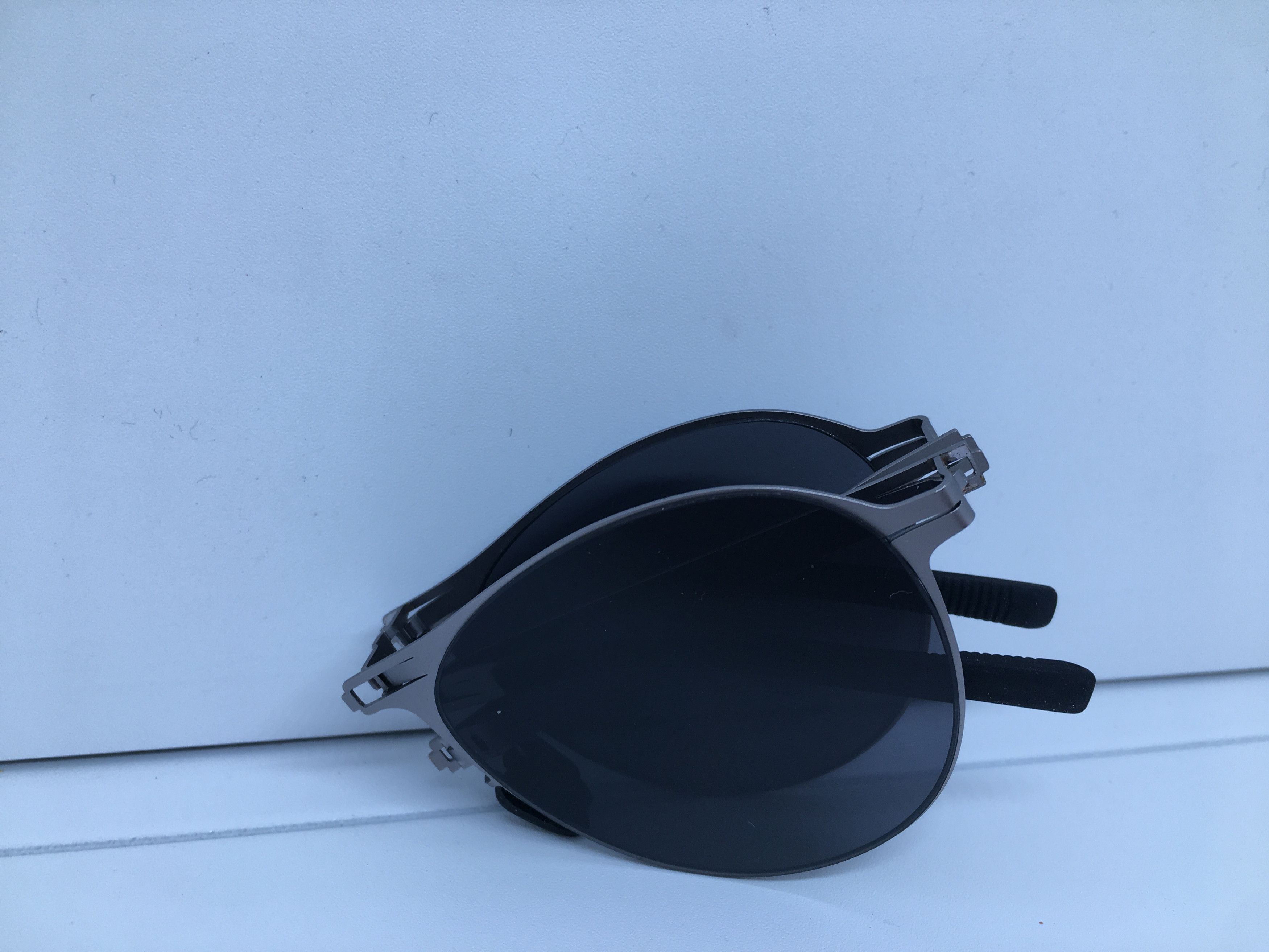 Other Grey Aviator Folding Sunglasses Frame Pilot Size ONE SIZE - 5 Thumbnail