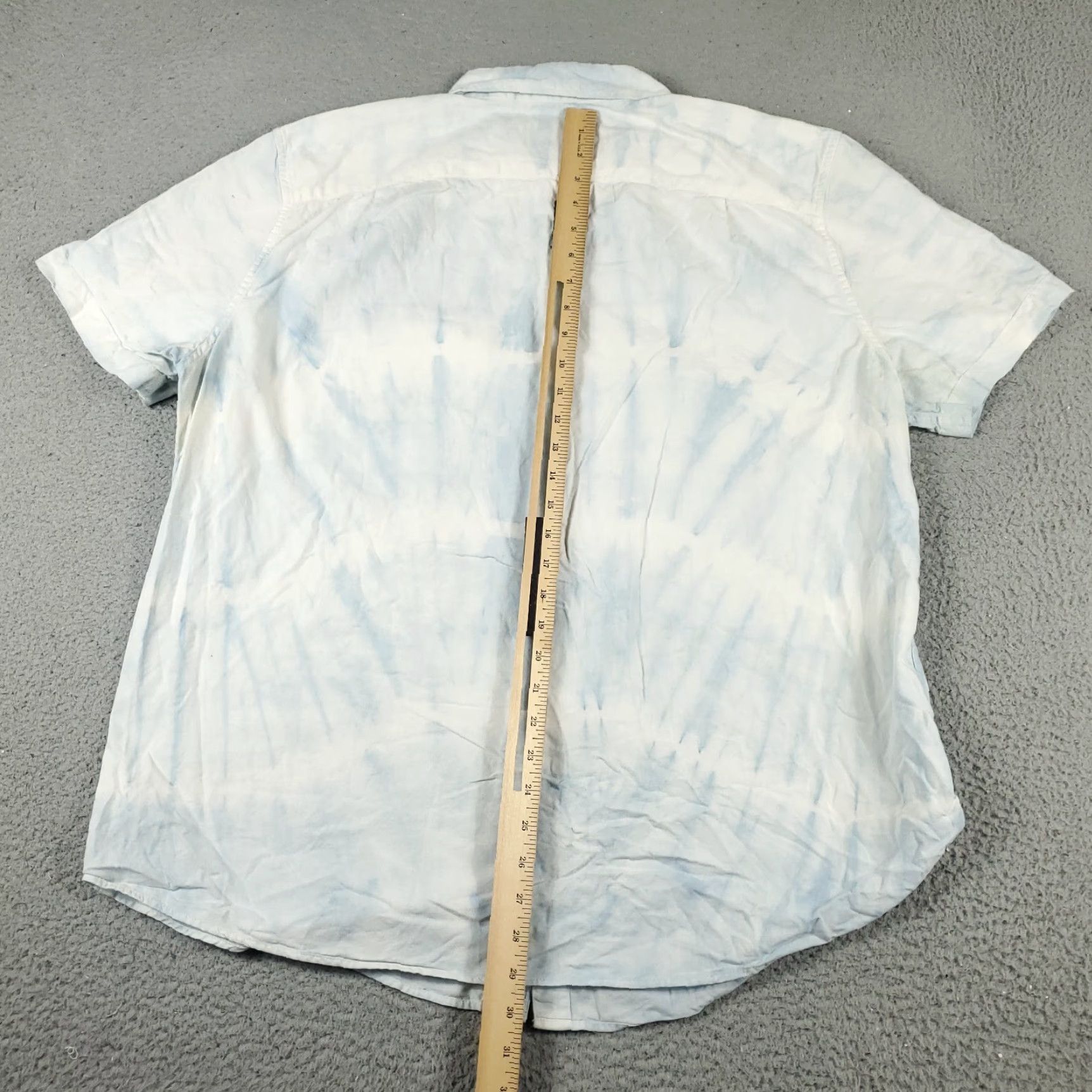 American Eagle Outfitters American Eagle Outfitters Shirt Men 2XL Blue Short Sleeve Button-Up Cotton Casual All Seasons Pockets Mens Size US XXL / EU 58 / 5 - 4 Thumbnail