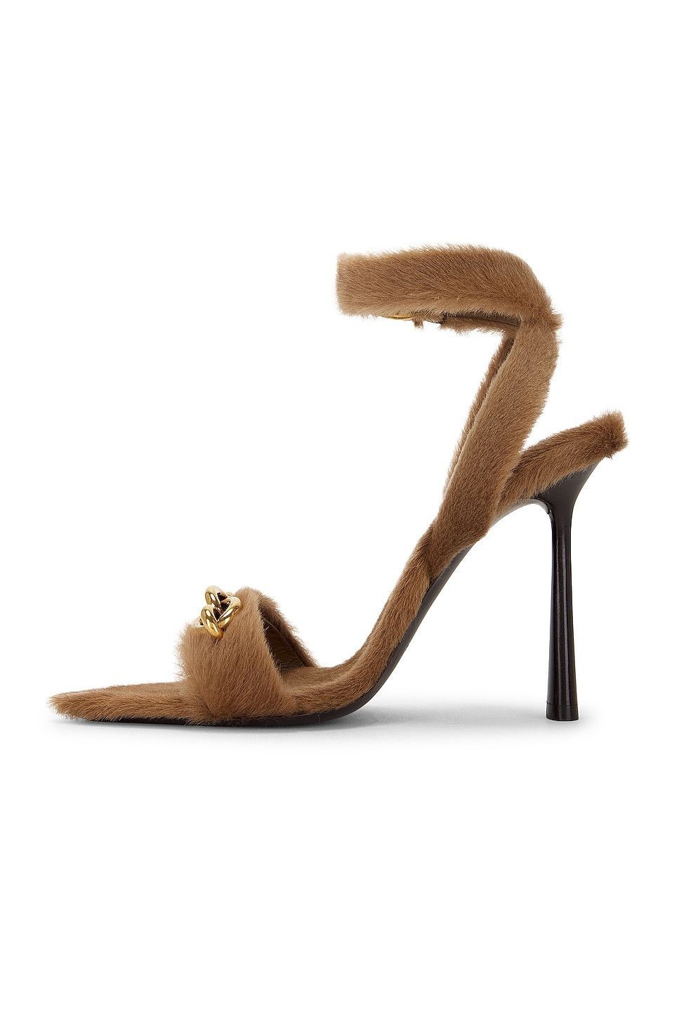 Saint Laurent Paris o1b1hav110525 757053 Le Maillon Sandals Shearling in Brown Size US 9 / IT 39 - 6 Thumbnail