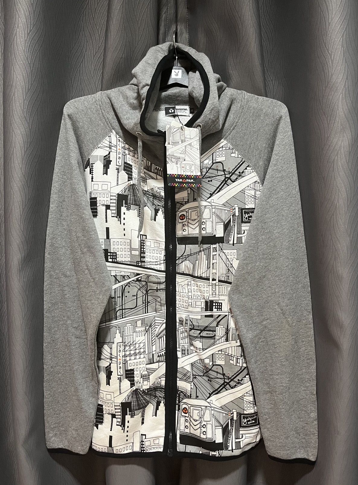 Japanese Brand Yak Pak Brooklyn NY city pattern zipper hoodie Size US M / EU 48-50 / 2 - 1 Thumbnail
