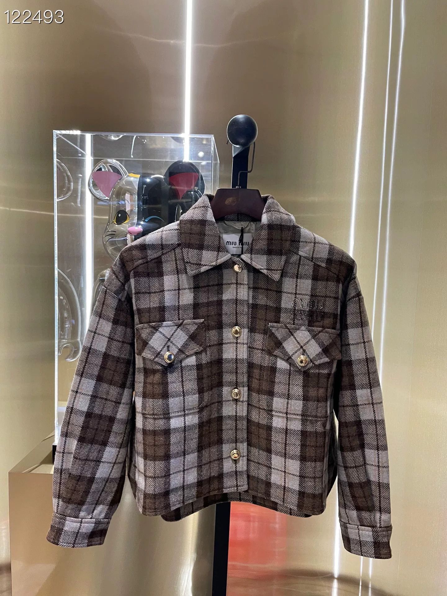 Miu Miu Miumiu 24SS Houndstooth Padded Jacket Size S / US 4 / IT 40 - 1 Thumbnail