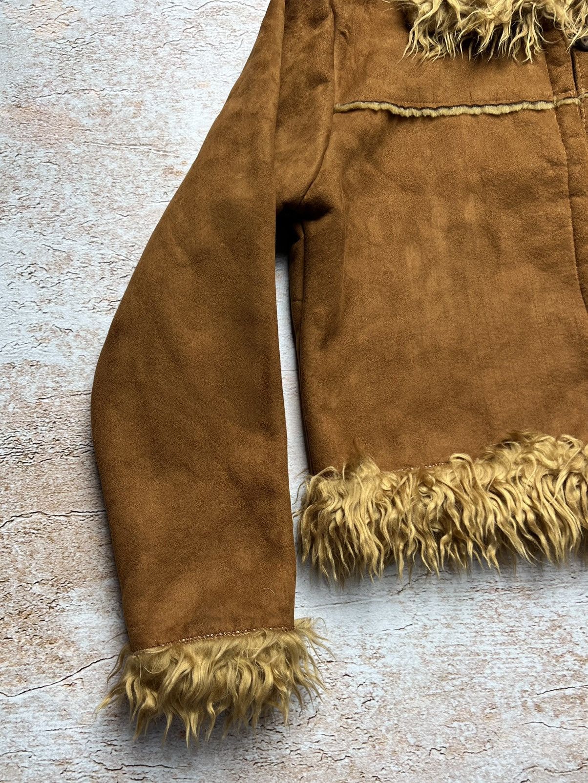 Vintage Vintage faux fur fluffy cropped jacket Size S / US 4 / IT 40 - 2 Thumbnail