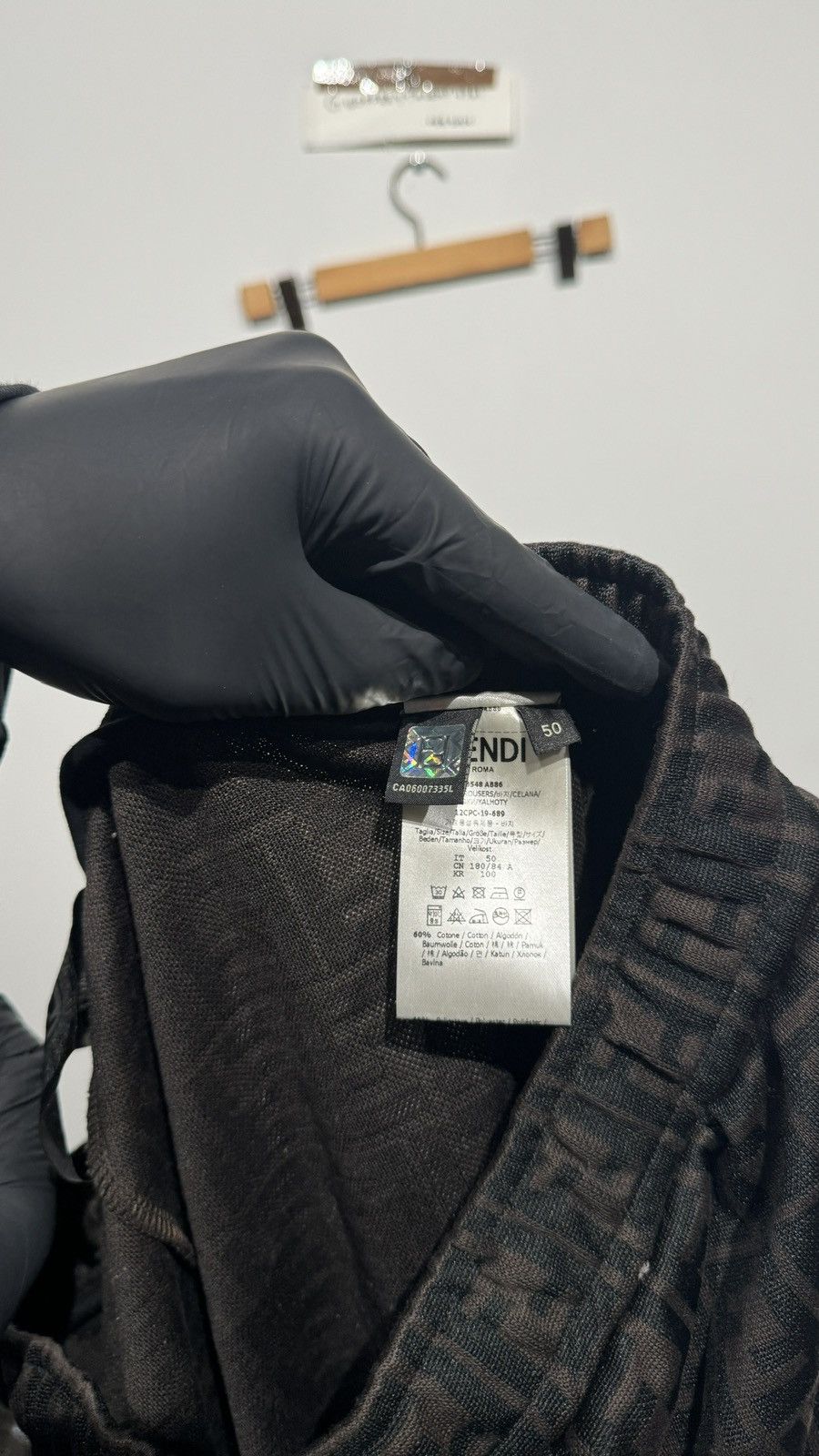 Fendi Fendi Vintage Black Zucca Monogram Track Pants - Size 50 Size US 34 / EU 50 - 5 Thumbnail