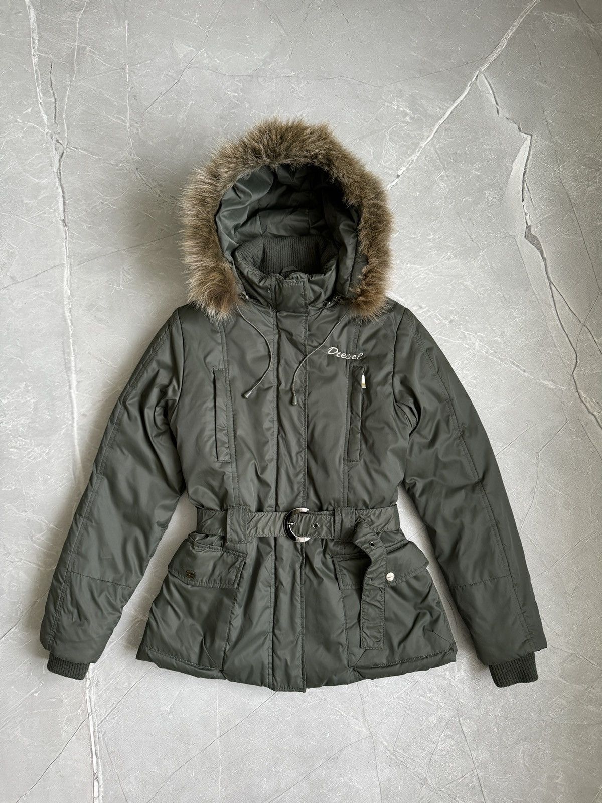 Japanese Brand Y2K Vintage Fur Hood Belted Jacket If Six Was Nine LGB Style Size M / US 6-8 / IT 42-44 - 2 Thumbnail