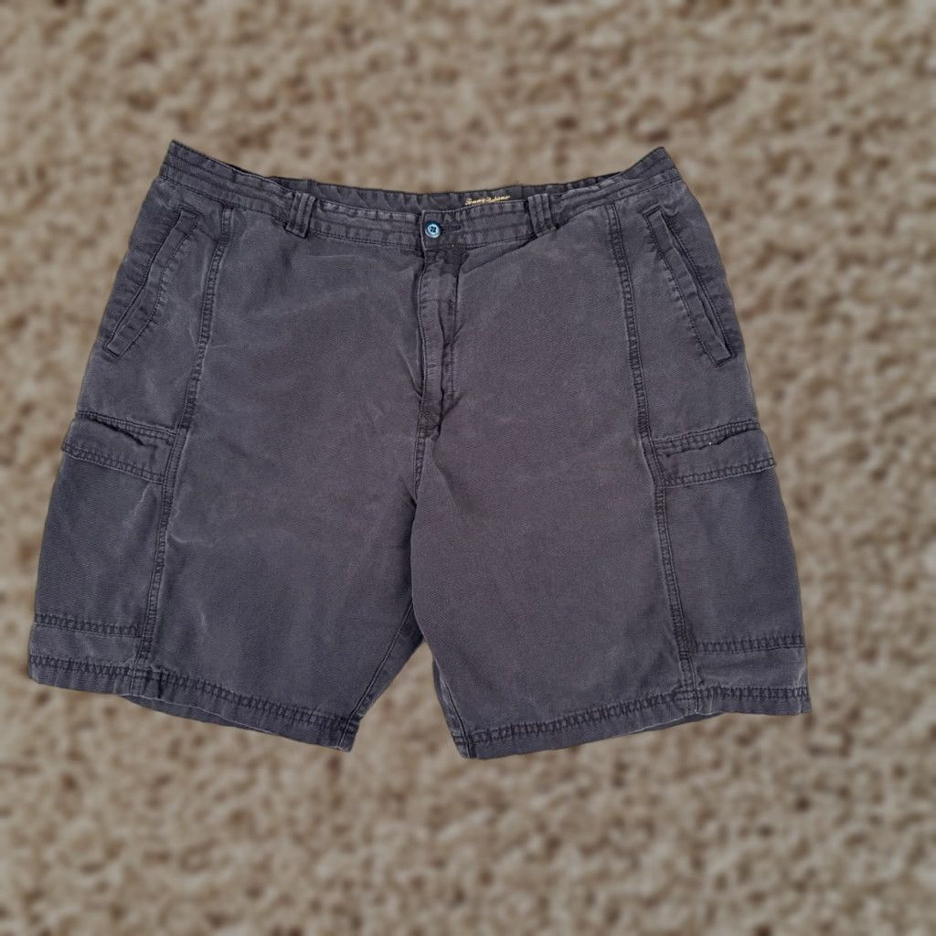 Tommy Bahama Tommy Bahama Shorts Men Cargo Cotton Blend Black 40 Flat Front 9in Inseam Pockets Relax Relaxed Casual With Logo Mens Size US 40 / EU 56 - 1 Thumbnail