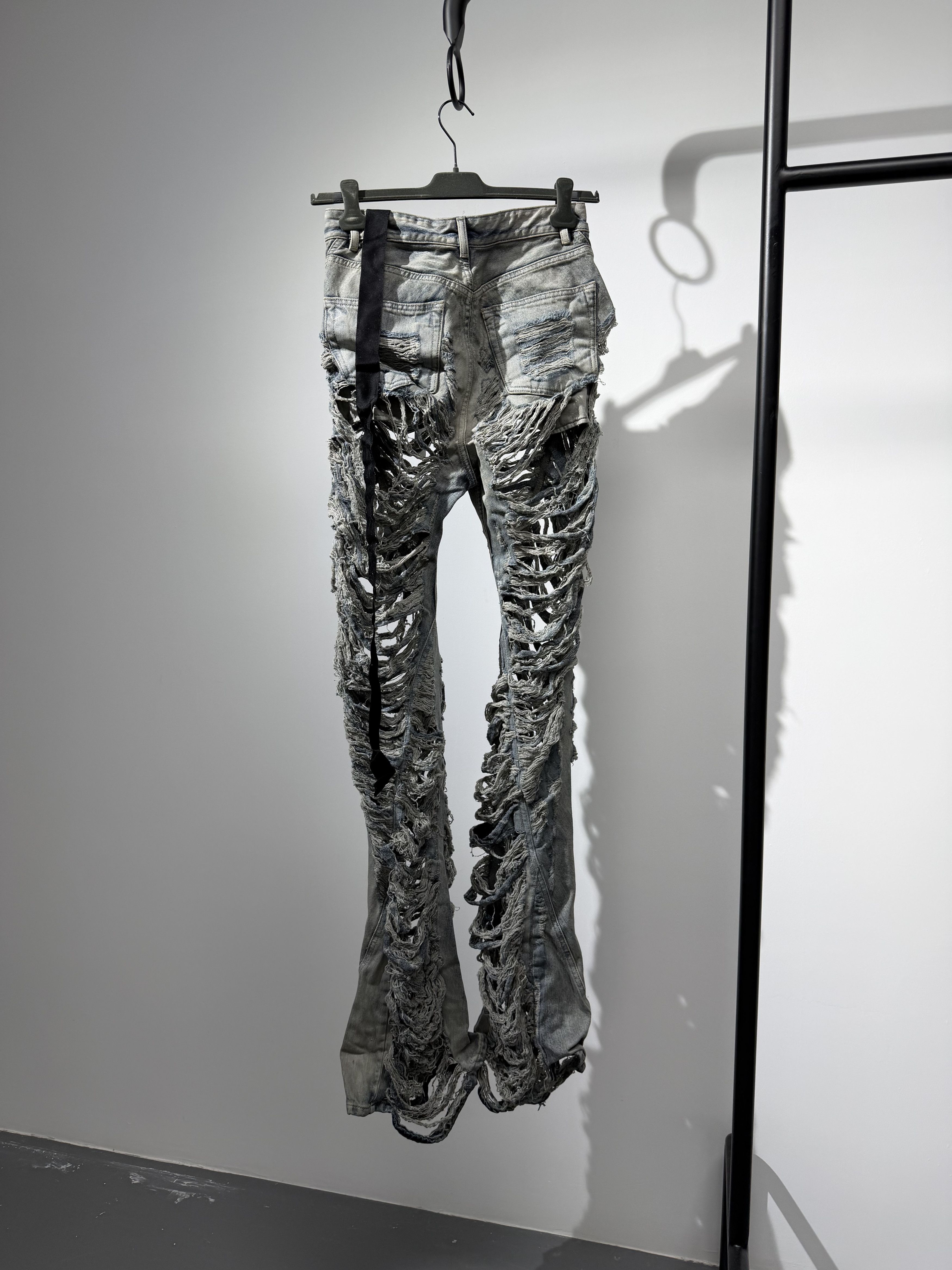 Rick Owens Drkshdw Rick Owens DRKSHDW "Mini Pearl Shredded" Size US 31 - 2 Thumbnail