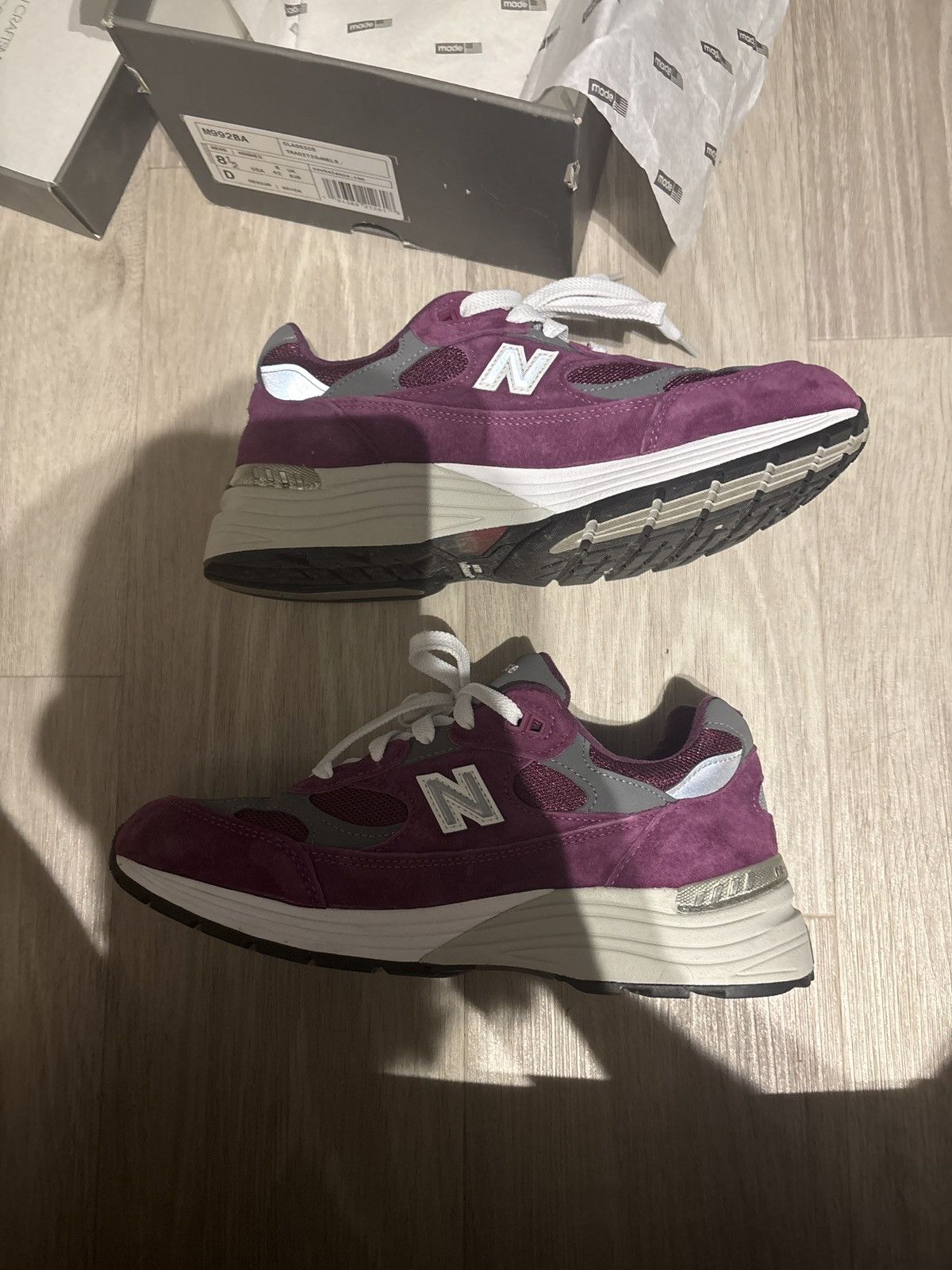 New Balance New bzlance 992 purple/grey Size US 8.5 / EU 41-42 - 8 Thumbnail