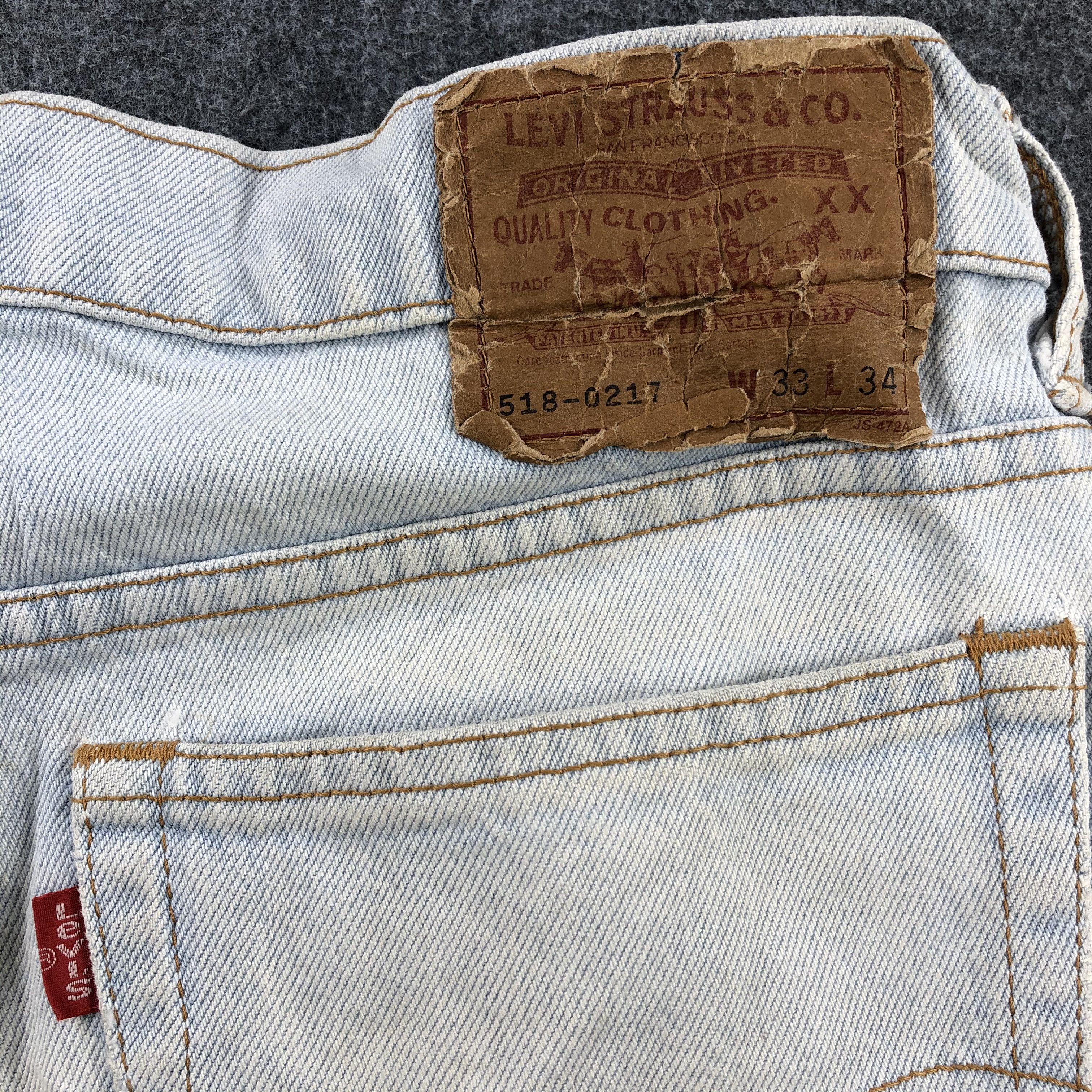 Levi's × Vintage 90s Vintage Light Wash Levis 518 Jeans-JM1922 Size US 32 / EU 48 - 5 Thumbnail