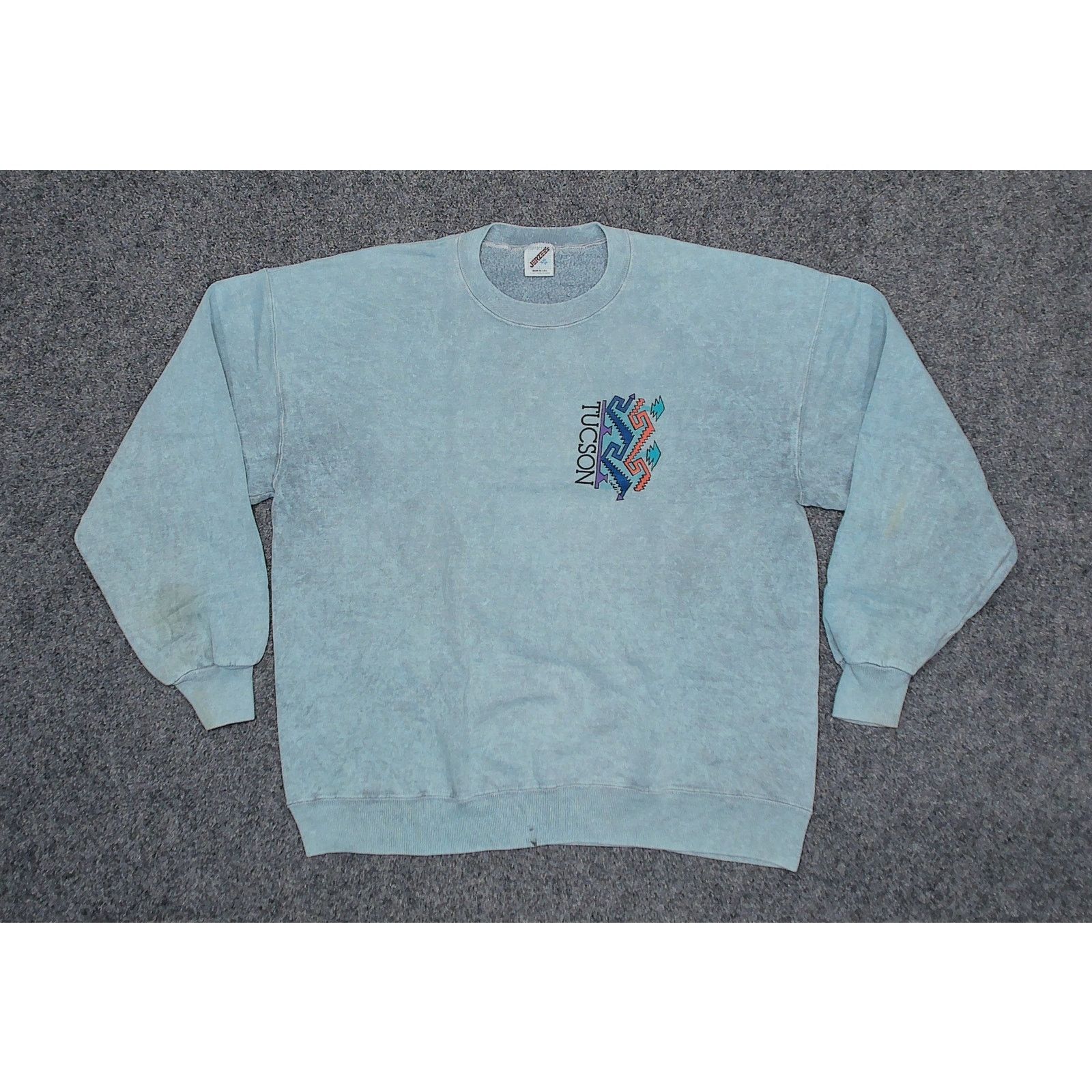 Jerzees Jerzees | Vintage 1992 Tucson Acid Wash Boxy Sweatshirt XL Size US XL / EU 56 / 4 - 3 Thumbnail