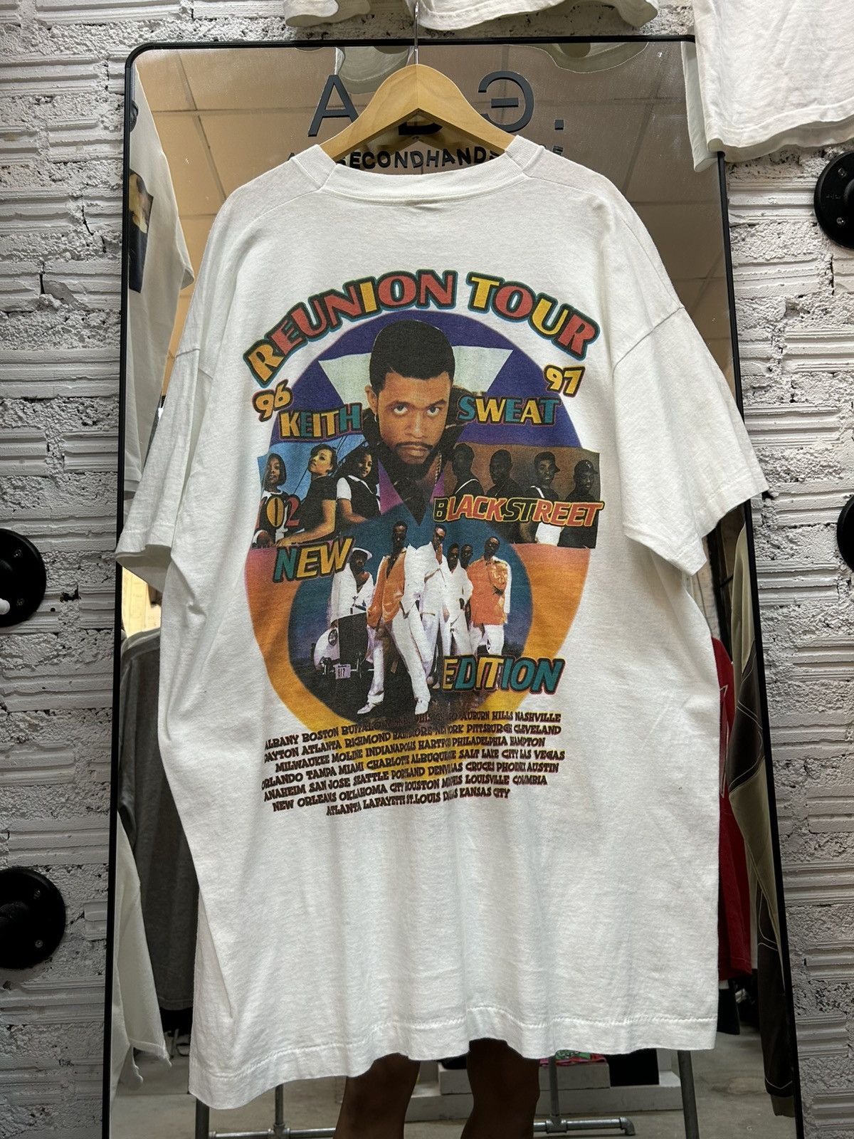 Band Tees New Edition Vintage T Shirt 90’ Size US XL / EU 56 / 4 - 4 Thumbnail