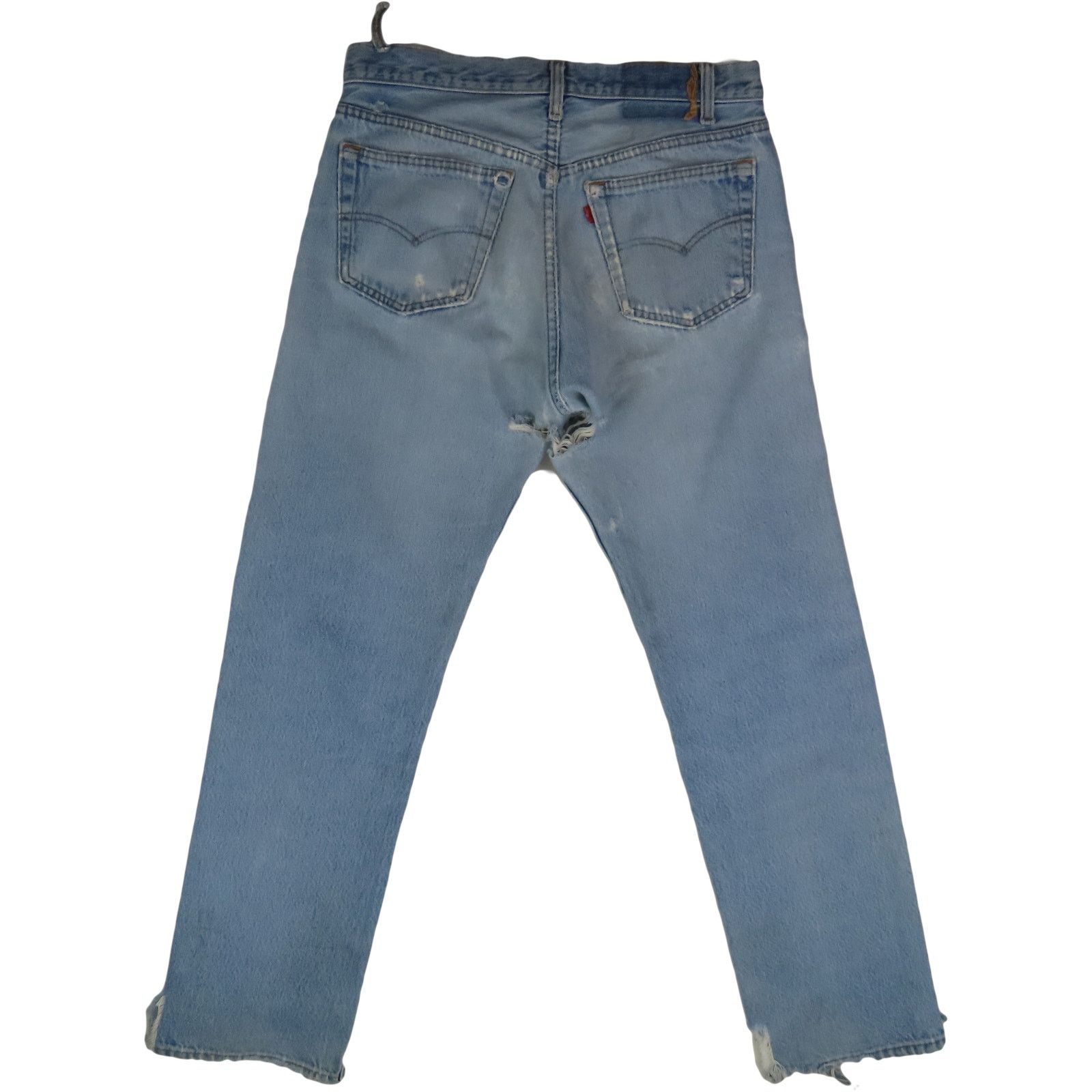 Levi's 80s Vintage Levi's 501 Distressed Light Wash Denim Jeans Size US 31 - 4 Thumbnail