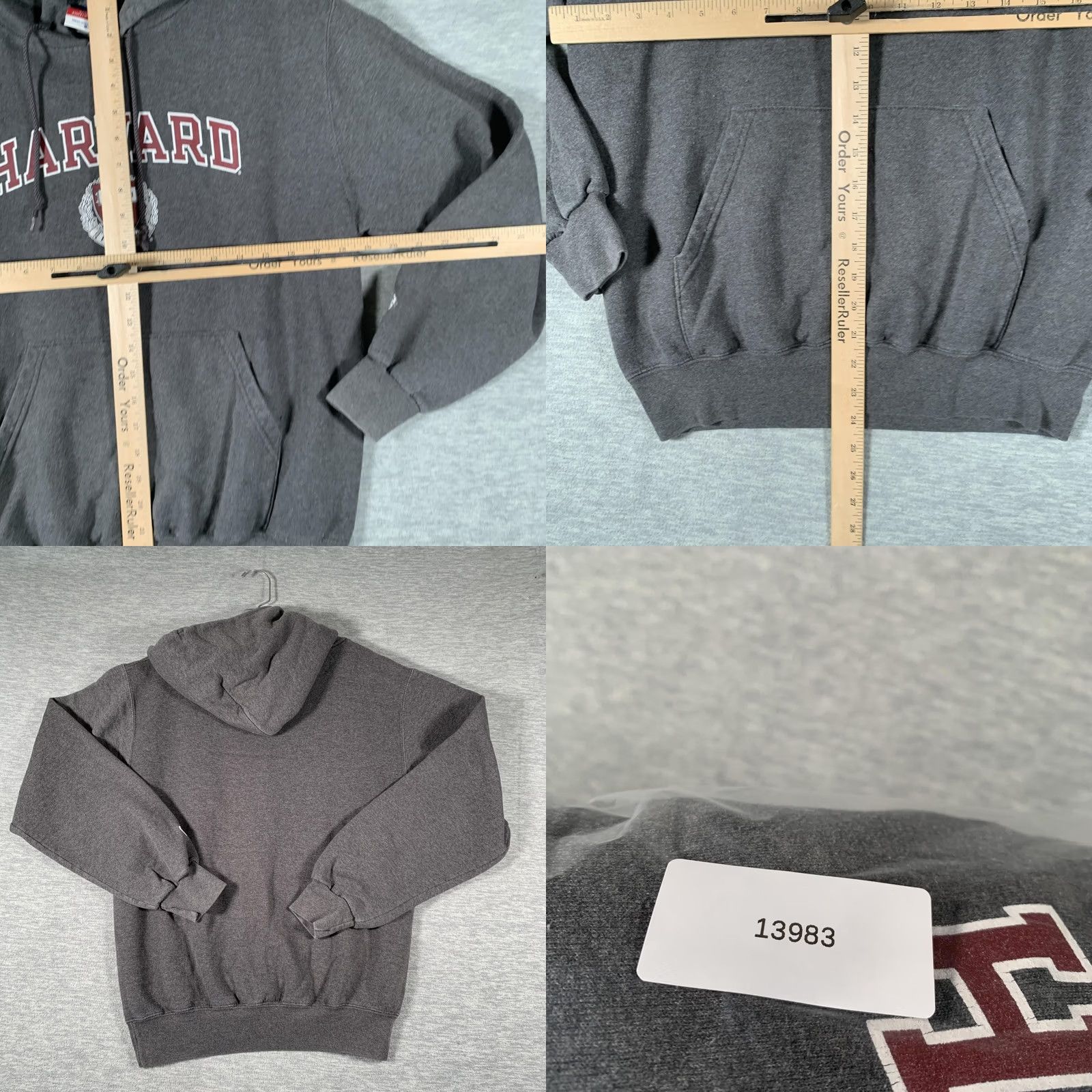 Champion Champion Harvard Hoodie Mens Small Gray Pullover Fleece Sweatshirt Logo Graphic Size US S / EU 44-46 / 1 - 8 Thumbnail