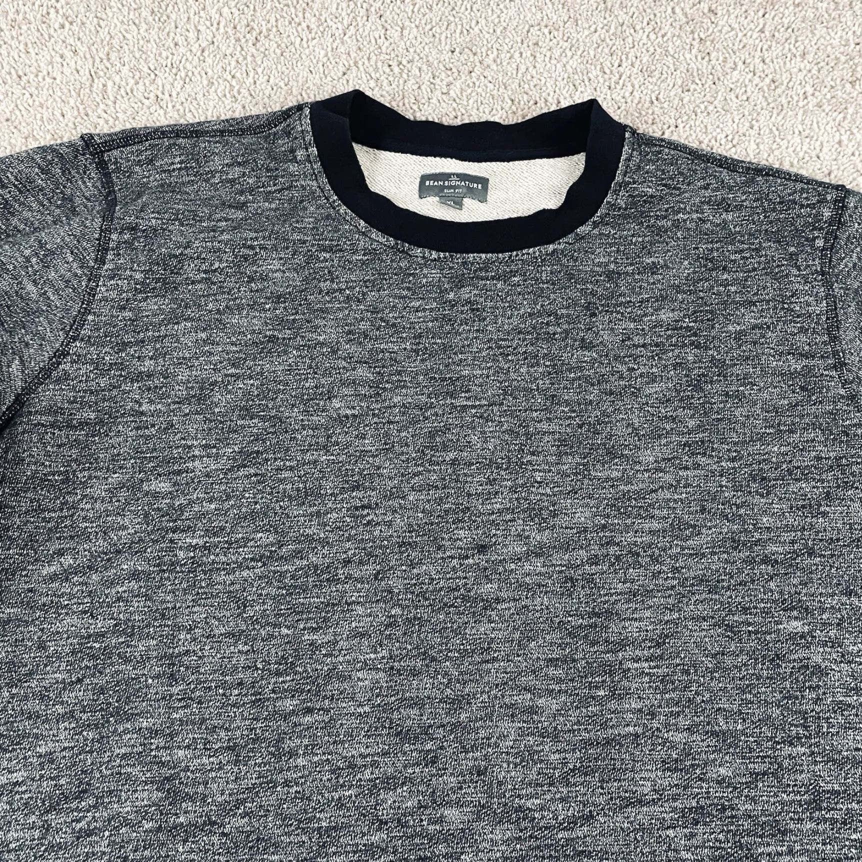 Vintage L.L. Bean Signature Sweatshirt Men’s XL Slim Fit Rugged Crewneck Lined Gorp S37 Gray Cotton Fleece Pullover Size US XL / EU 56 / 4 - 2 Thumbnail